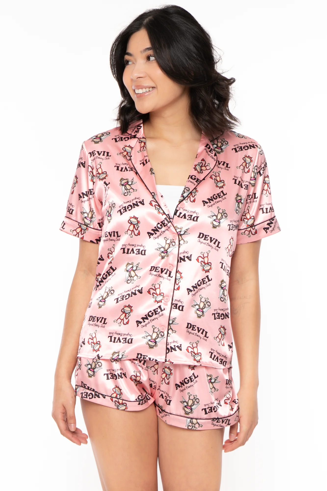 Angel Or Devil - Bobby Jack Pajama Set - Pink - Image 3