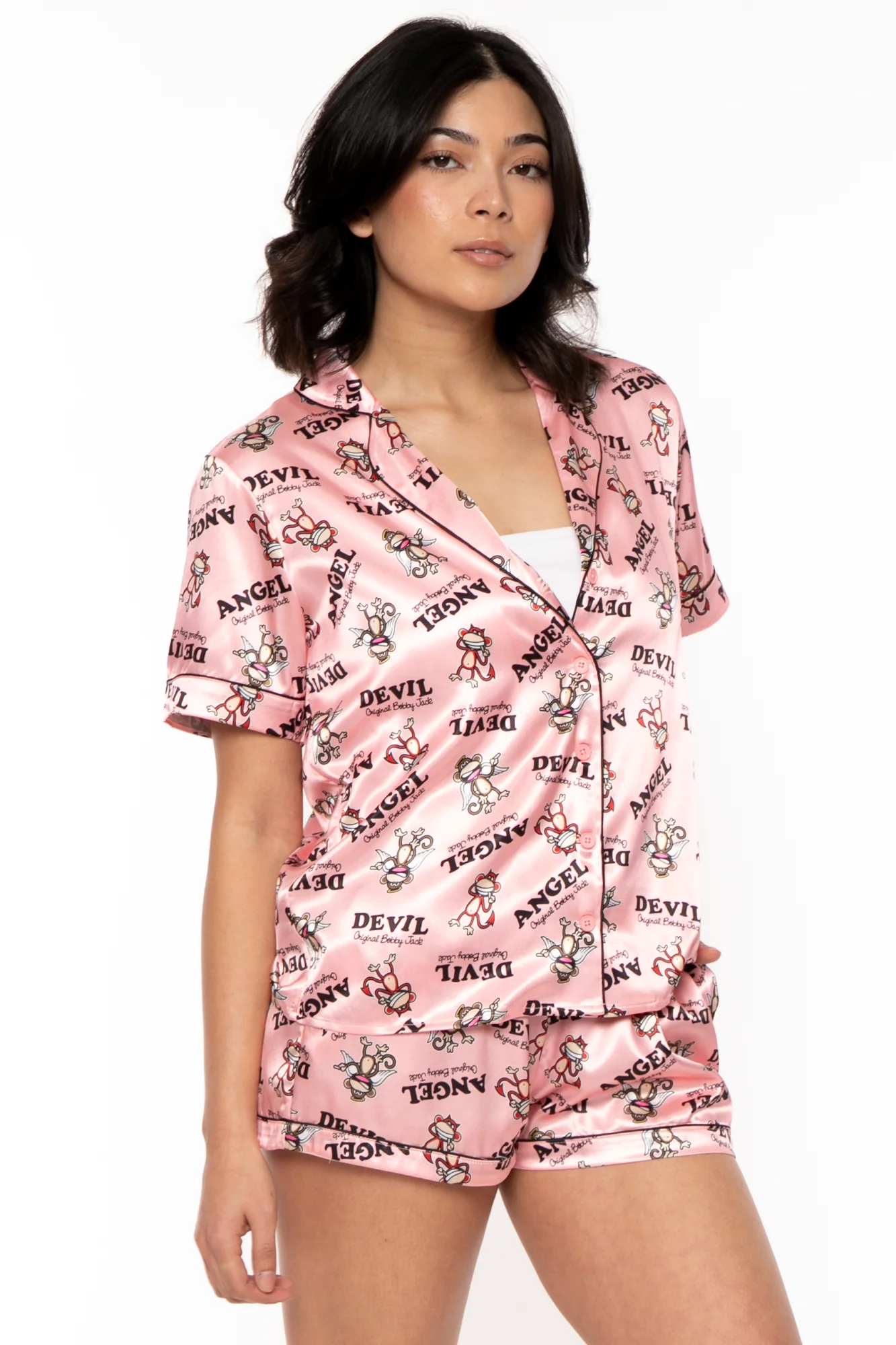 Angel Or Devil - Bobby Jack Pajama Set - Pink - Image 6
