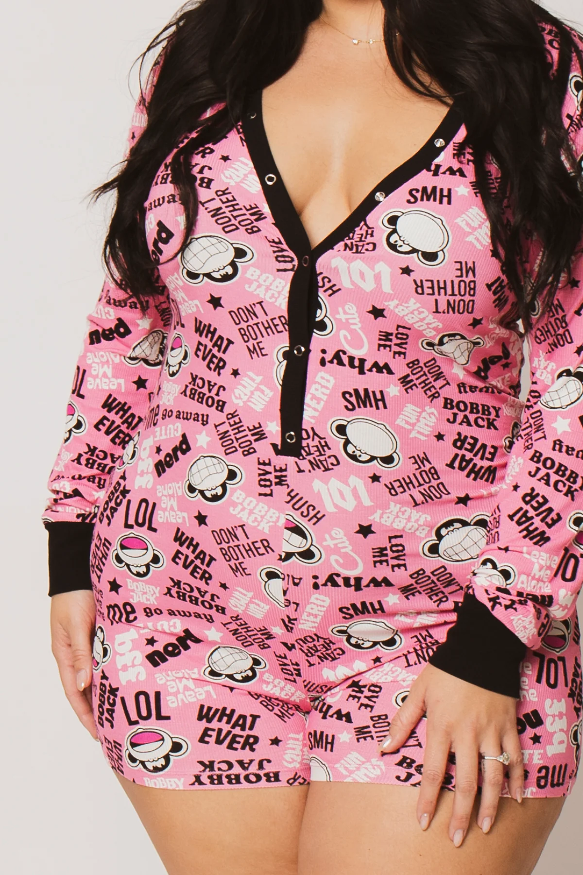 Attitude - Bobby Jack Pajama Onesie - Pink - Image 3