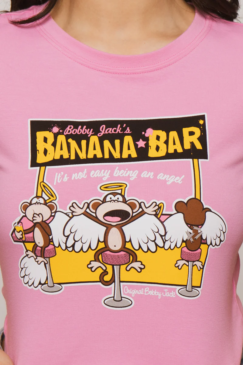 Banana Bar - Bobby Jack Baby Tee - Pink - Image 3