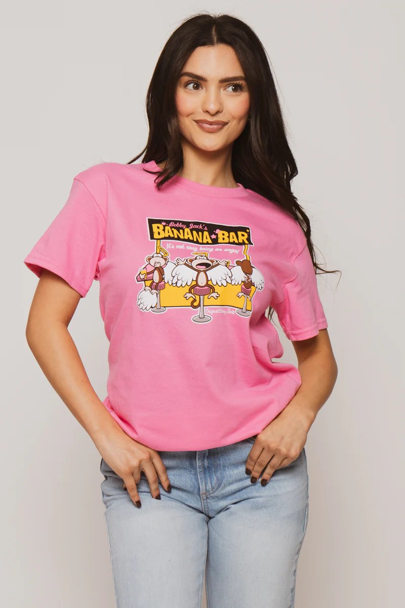 Banana Bar - Bobby Jack Unisex T-Shirt - Pink - Image 3