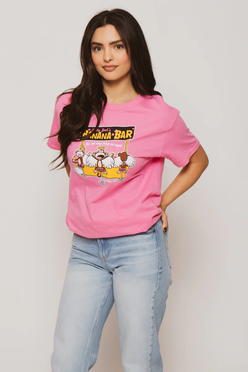 Banana Bar - Bobby Jack Unisex T-Shirt - Pink - Image 5