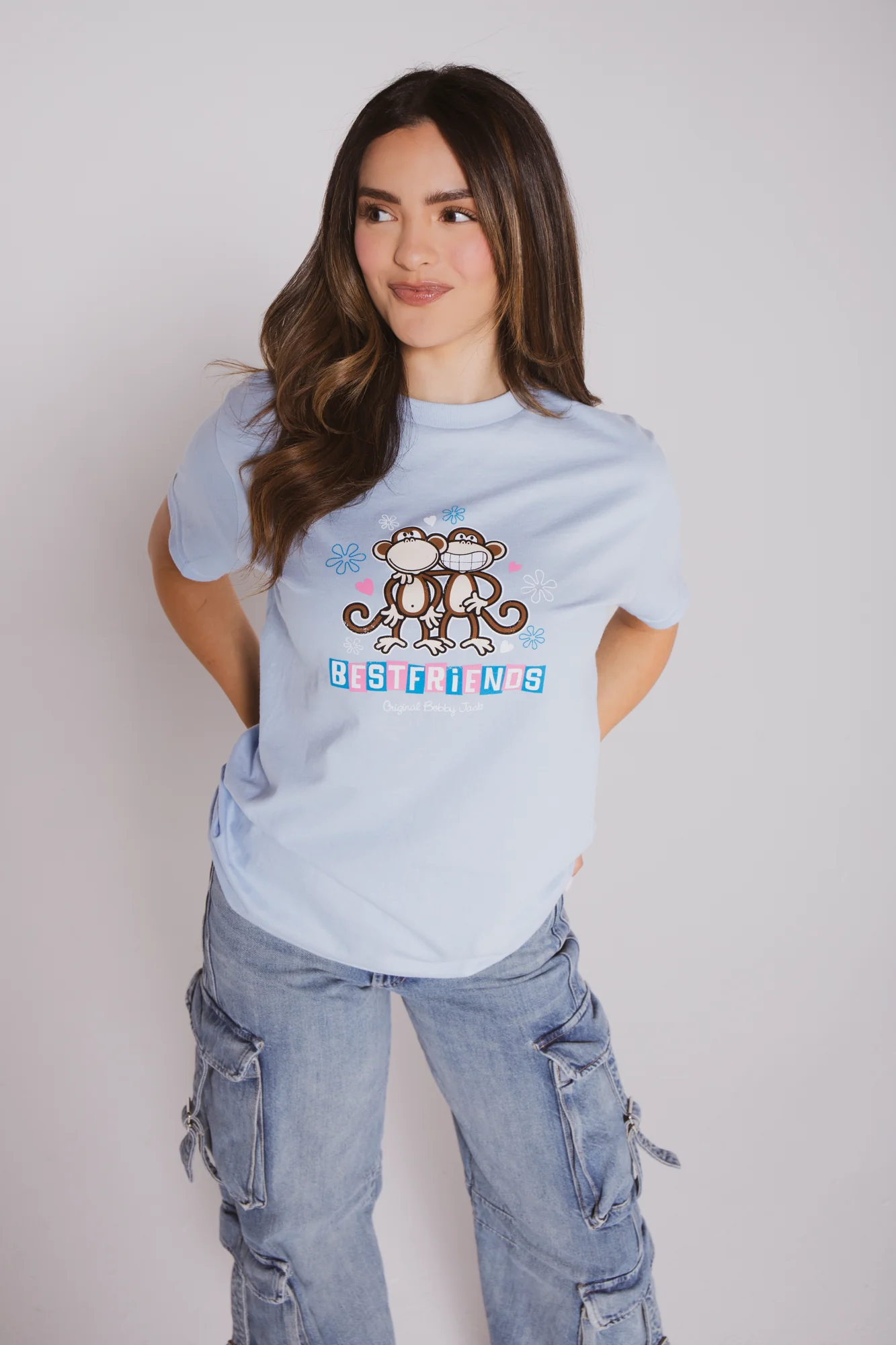 Best Friends - Bobby Jack Boyfriend T-Shirt -Blue - Image 2