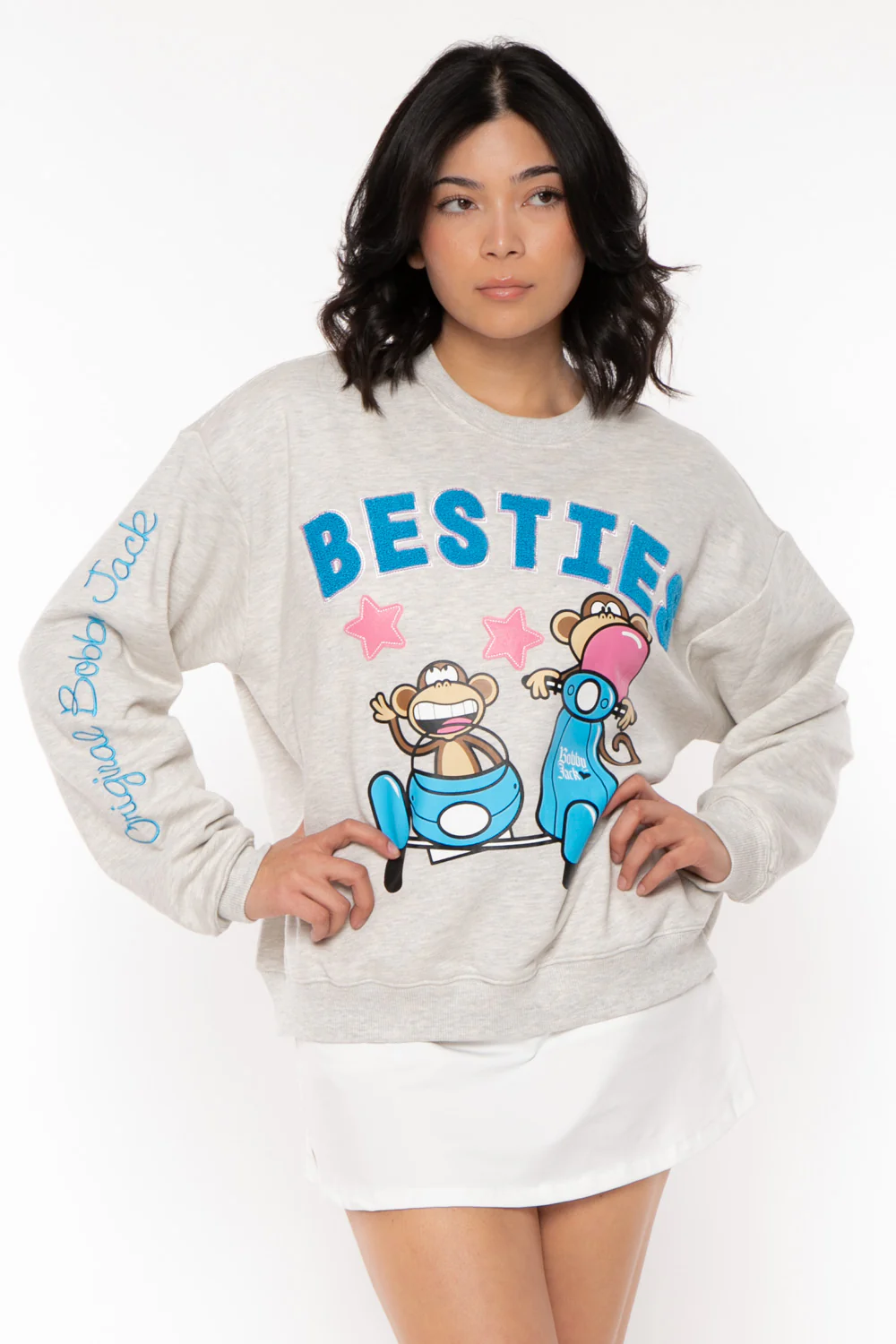 Besties - Bobby Jack Oversized Premium Sweatshirt - Heather Grey - Image 6