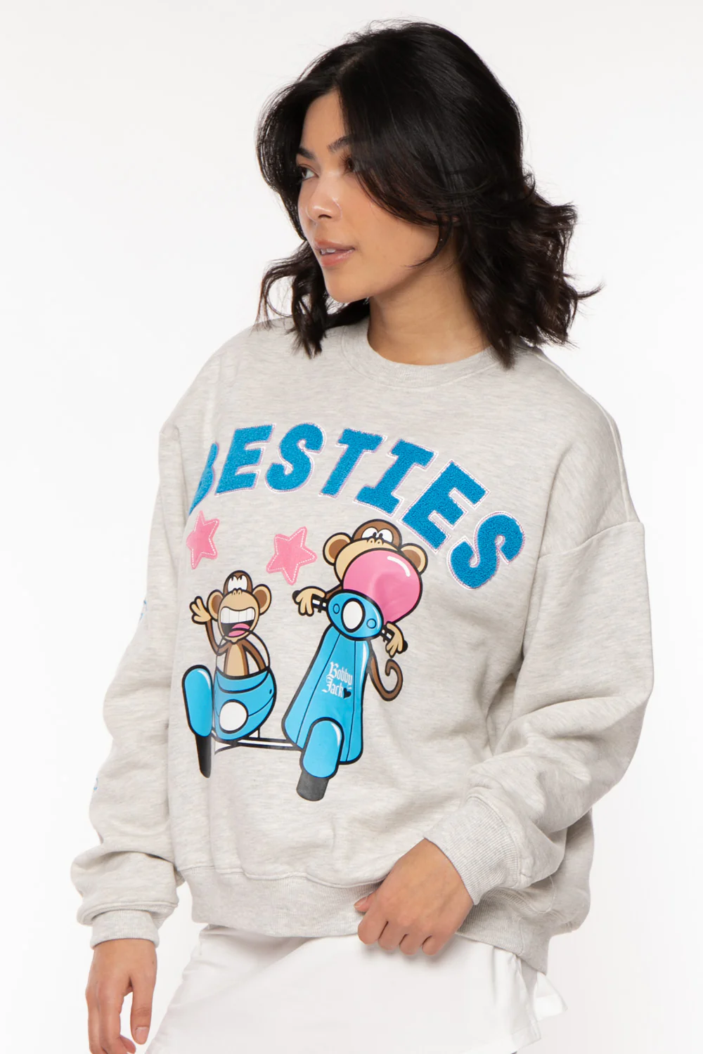 Besties - Bobby Jack Oversized Premium Sweatshirt - Heather Grey - Image 8