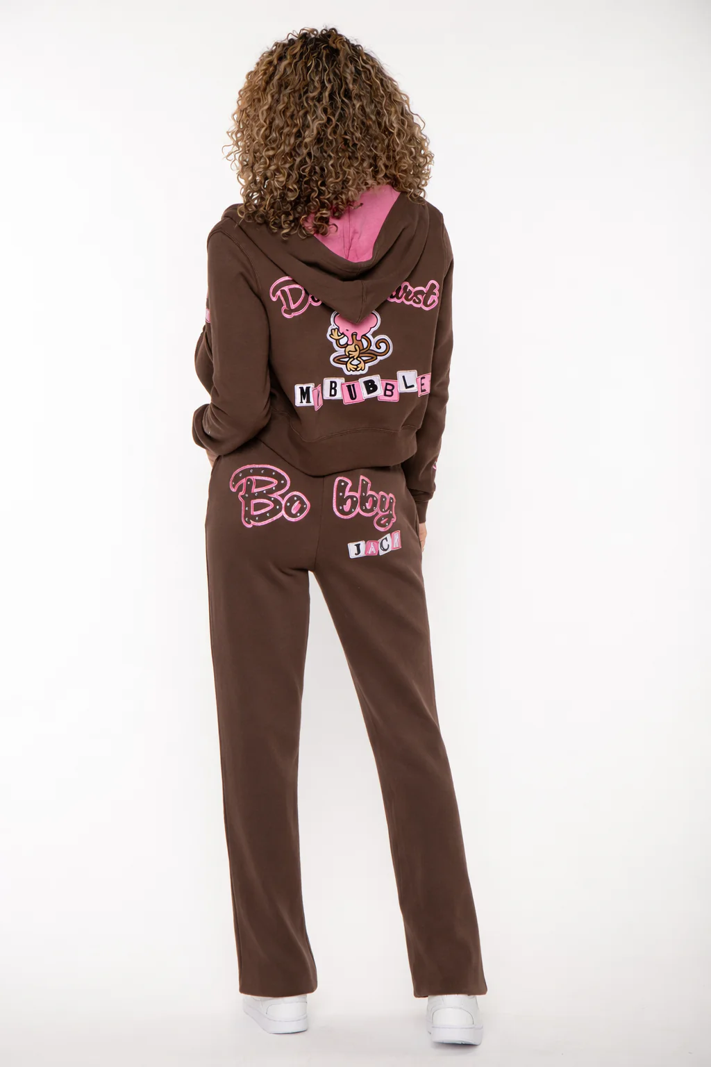 Bobby Jack Hoodie & Pants Set - Don't Burst My Bubble - Brown - Image 5
