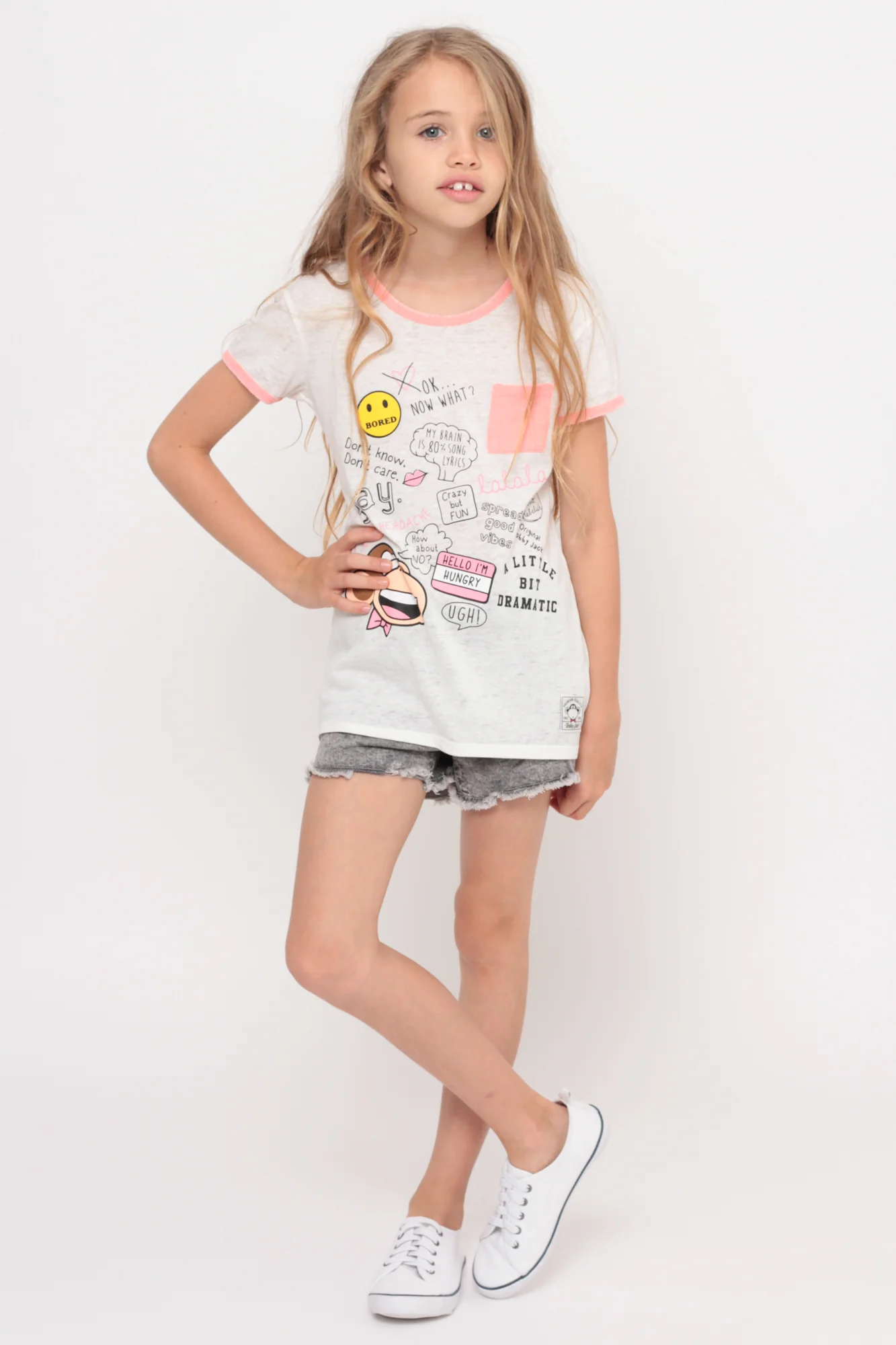 Crazy Words | Pocket Ringer Top - Ivory - Image 3