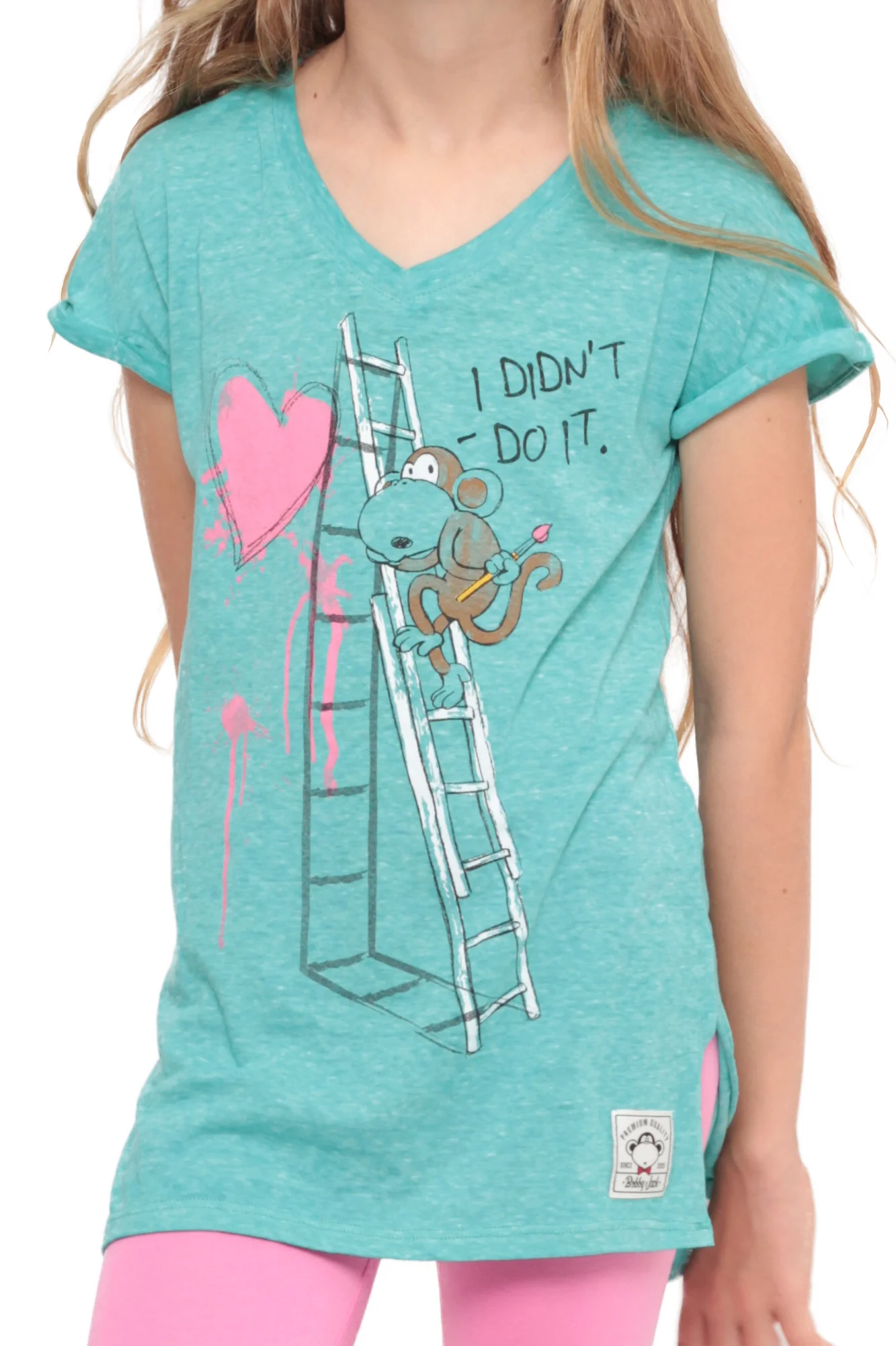 I Didn't Do It | Dolman Top -Aqua - Image 2
