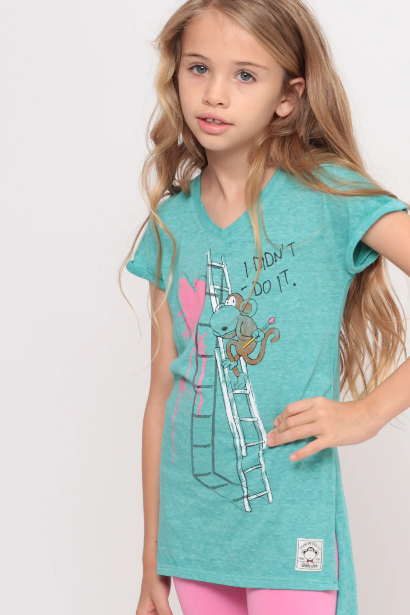 I Didn't Do It | Dolman Top -Aqua - Image 5