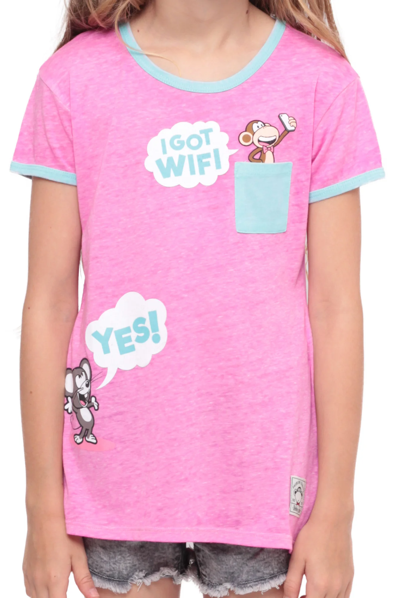 I Got Wifi | Pocket Ringer Top - Pink - Image 2