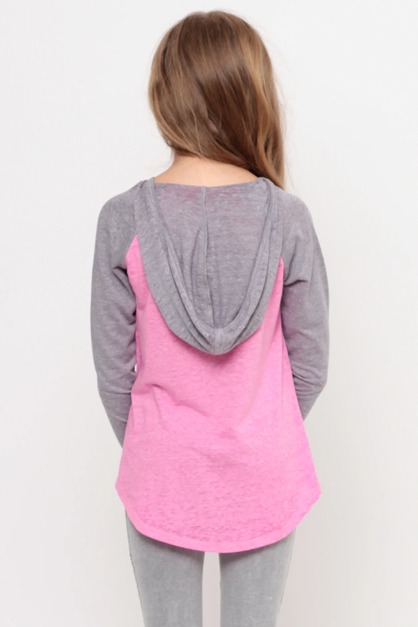 If I Was You | Hooded Baseball Top - Pink - Image 3