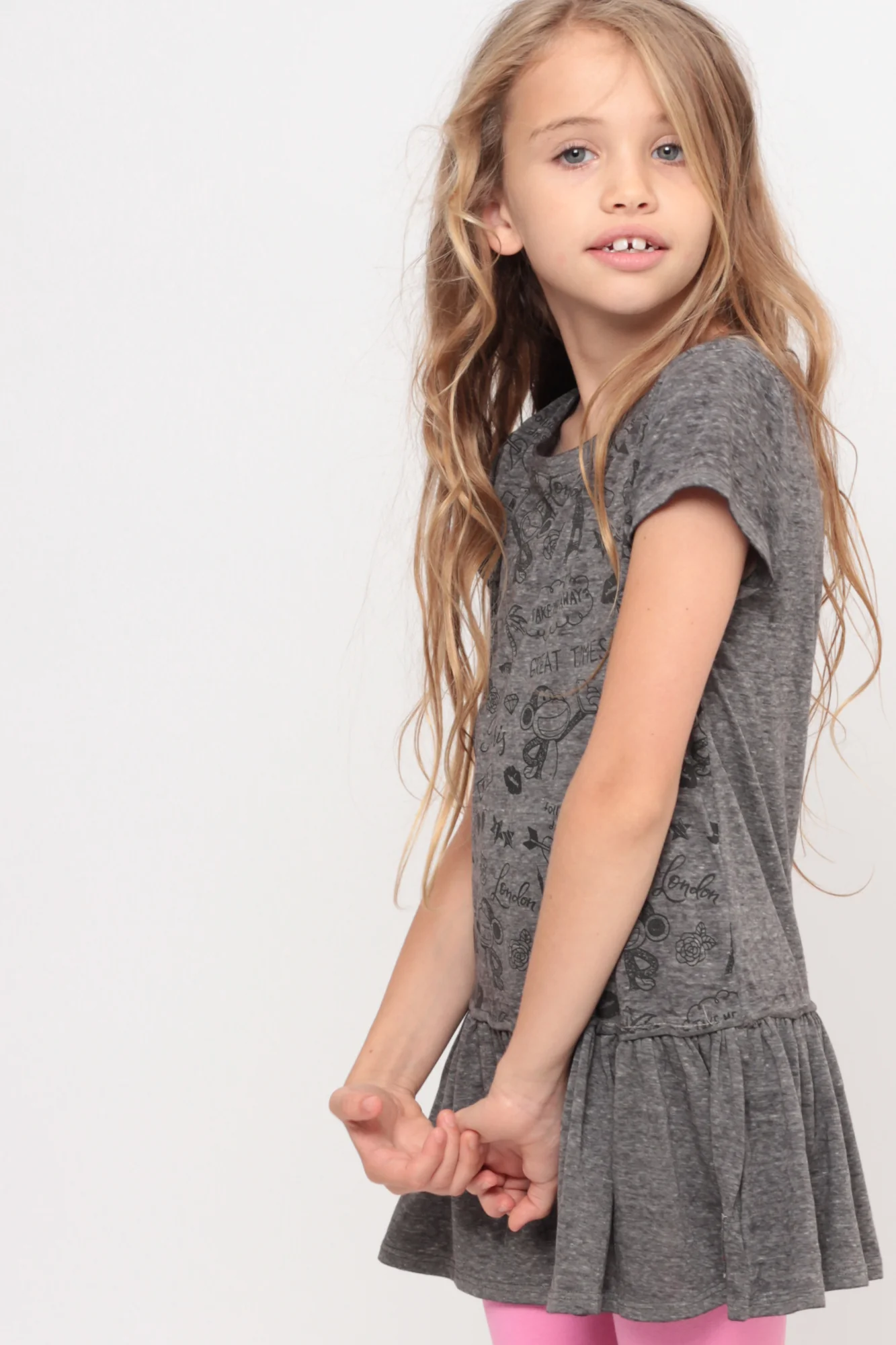 Been Around The World | Ruffle Bottom Top - Charcoal - Image 4