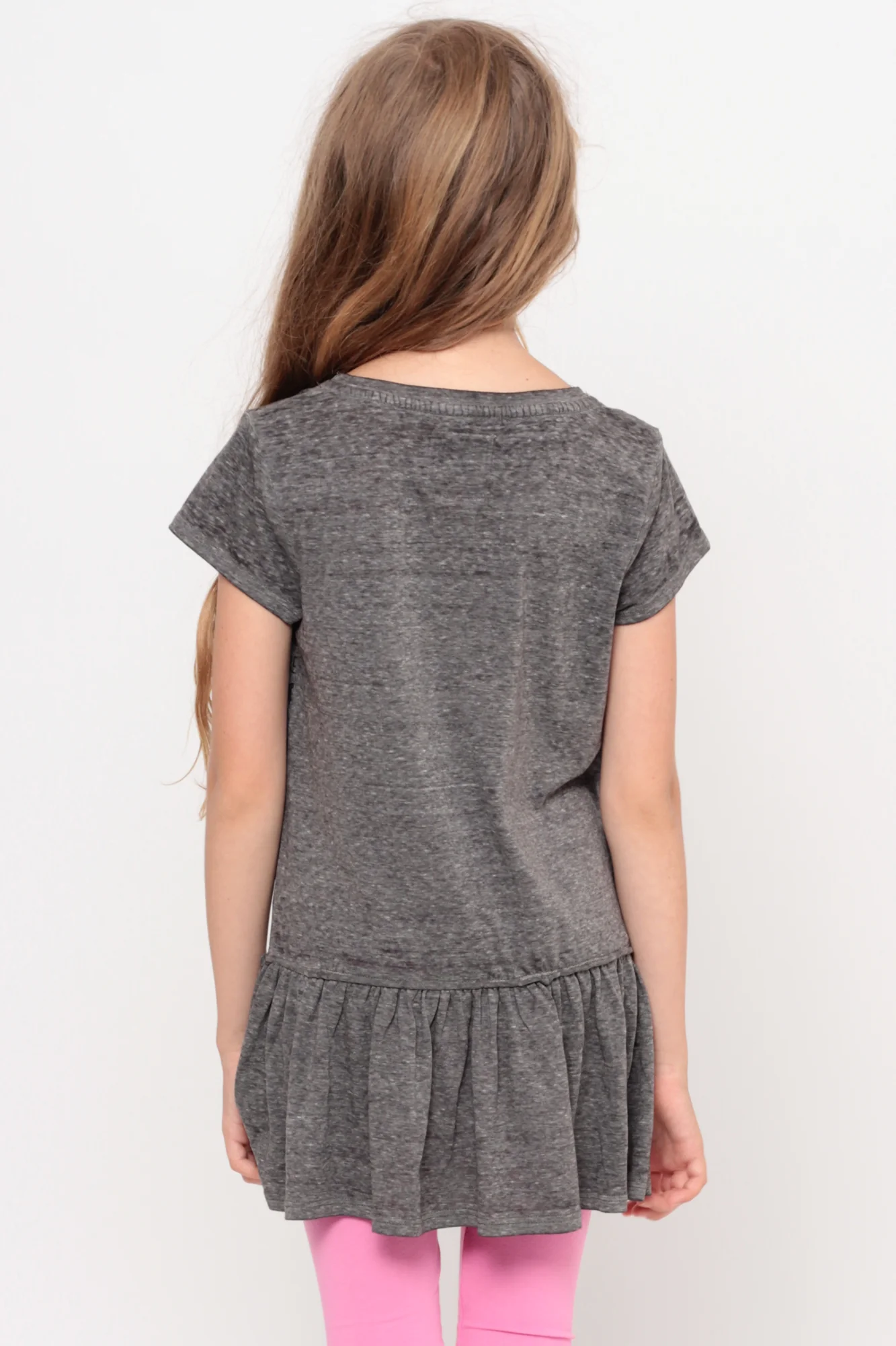 Been Around The World | Ruffle Bottom Top - Charcoal - Image 5