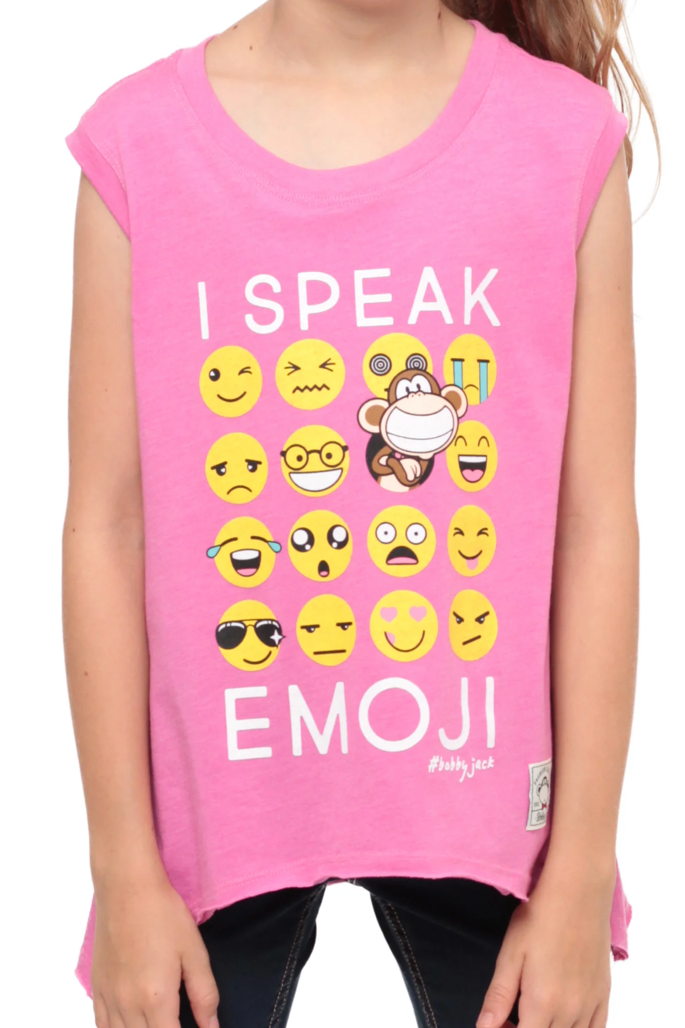 I Speak Emoji | Muscle Top - Pink - Image 2