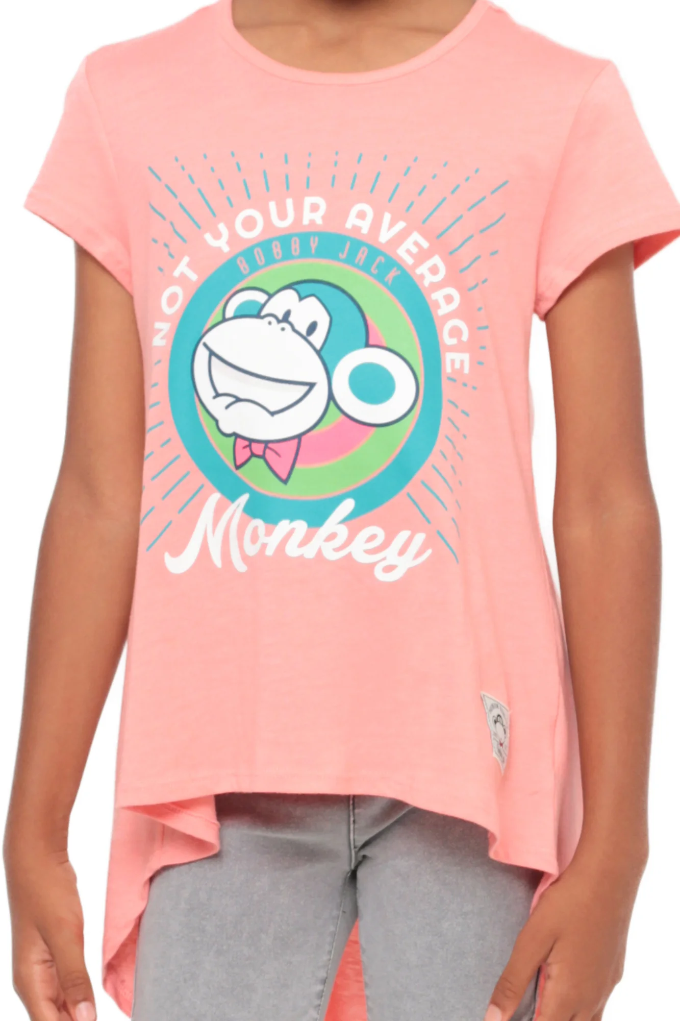 Not Your Average Monkey | Hi-Low Ruffle Back Top - Coral - Image 2