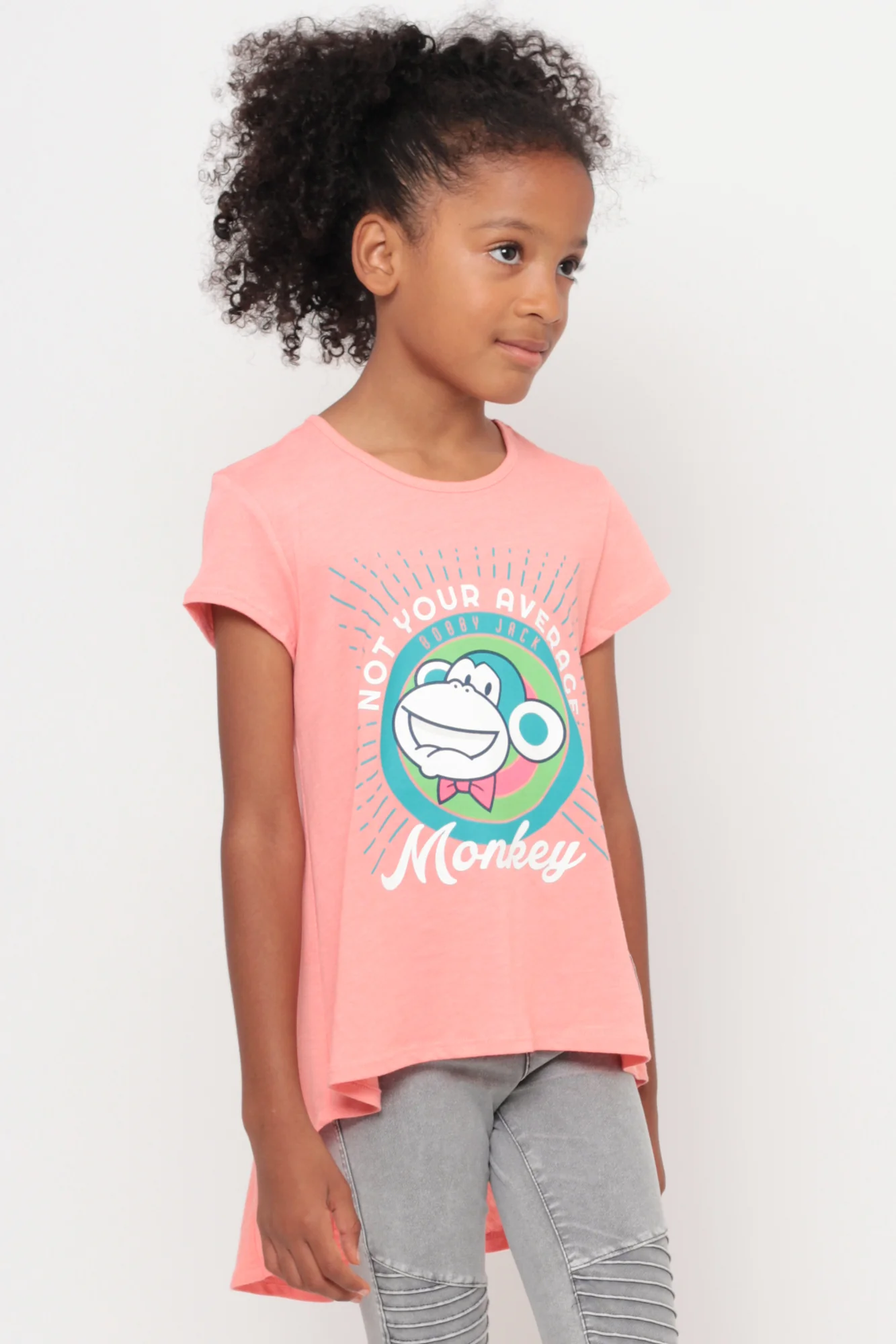 Not Your Average Monkey | Hi-Low Ruffle Back Top - Coral - Image 3