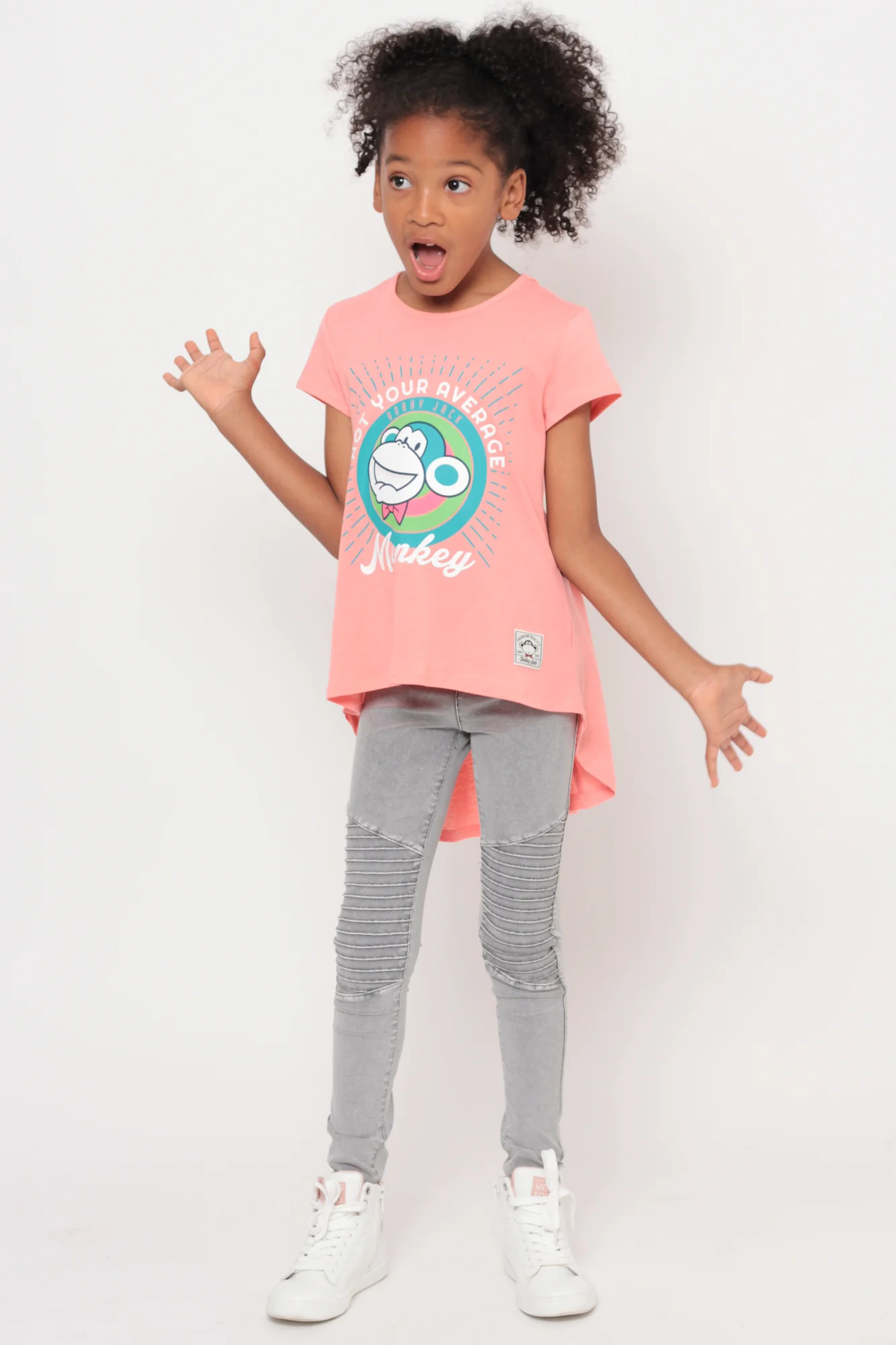 Not Your Average Monkey | Hi-Low Ruffle Back Top - Coral - Image 5