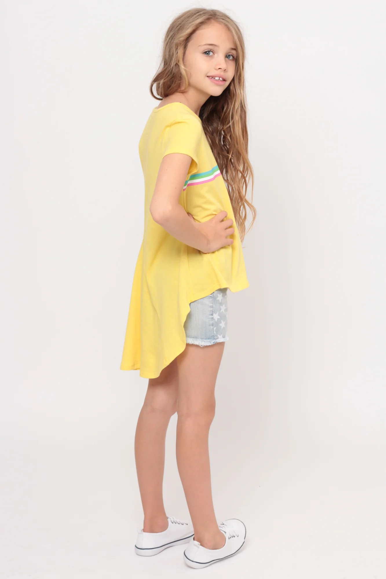 So Over It | Hi-Low Ruffle Back Top - Yellow - Image 4