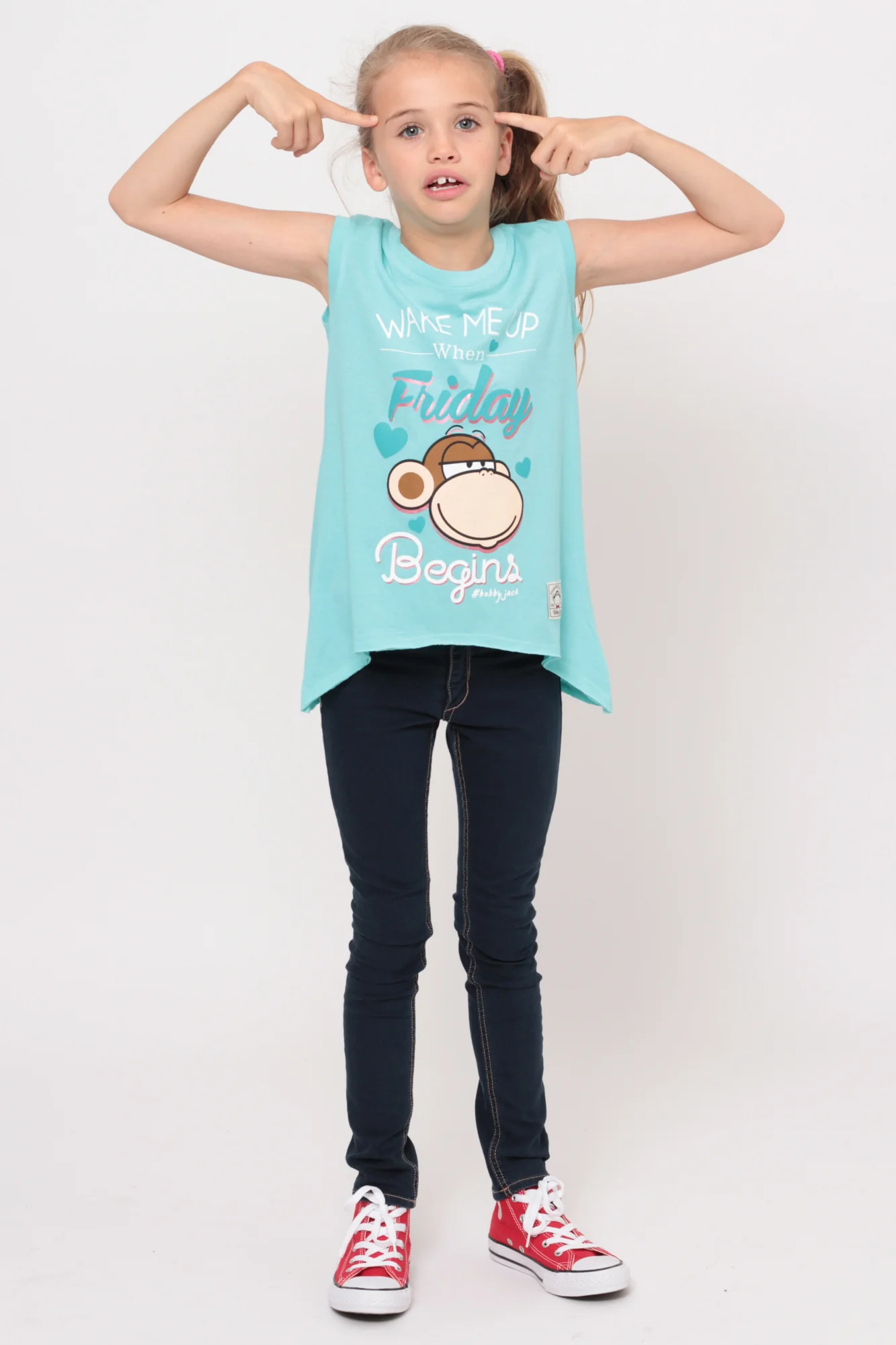 Wake Me Up When Friday Begins | Muscle Top - Aqua - Image 4