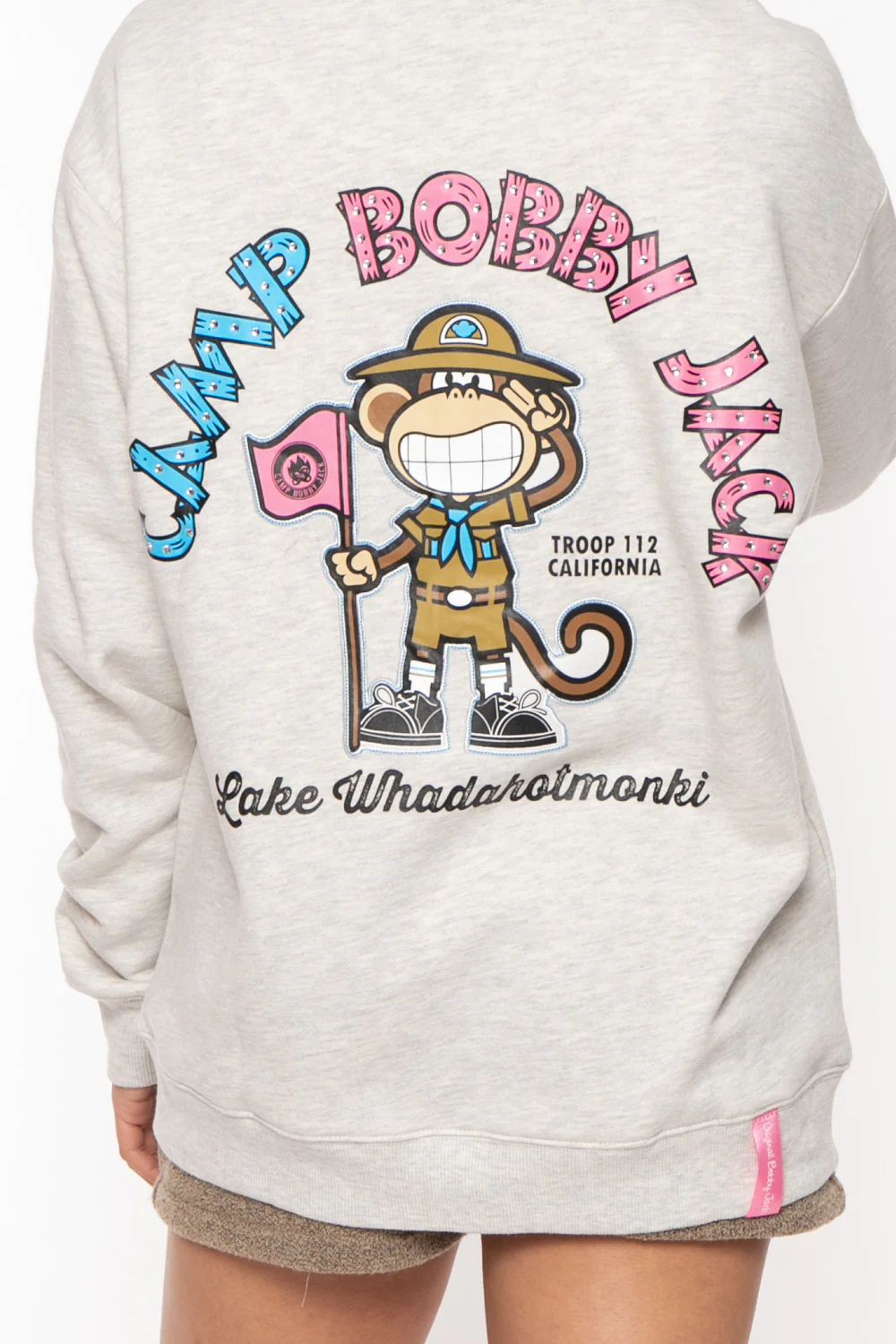 Camp - Bobby Jack Oversized Premium Zip Hoodie - Heather Grey - Image 11