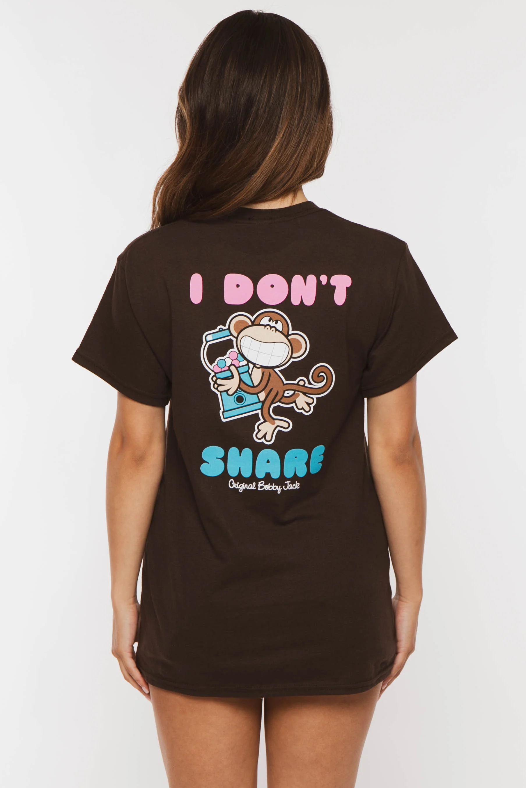 Candy Shop - Bobby Jack Boyfriend Rhinestone T-Shirt -Brown - Image 6