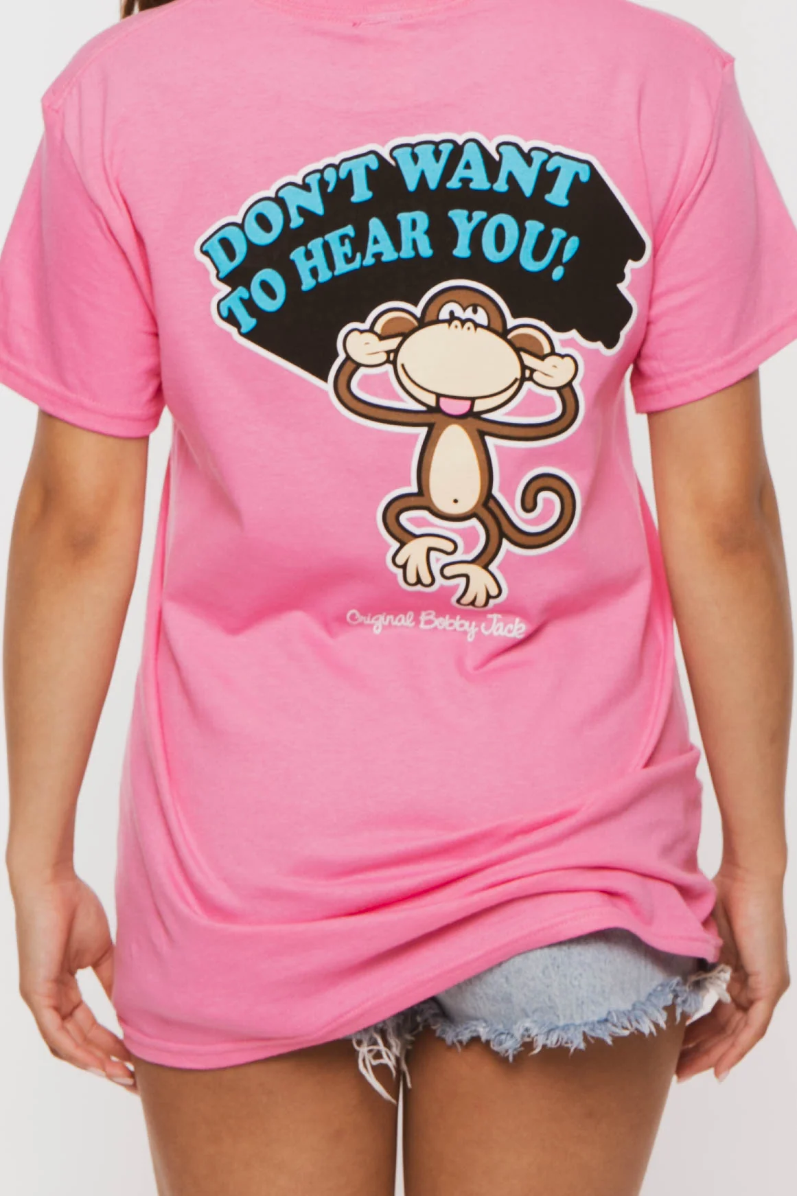 Can't Hear You - Bobby Jack Boyfriend Rhinestone T-Shirt -Pink - Image 10
