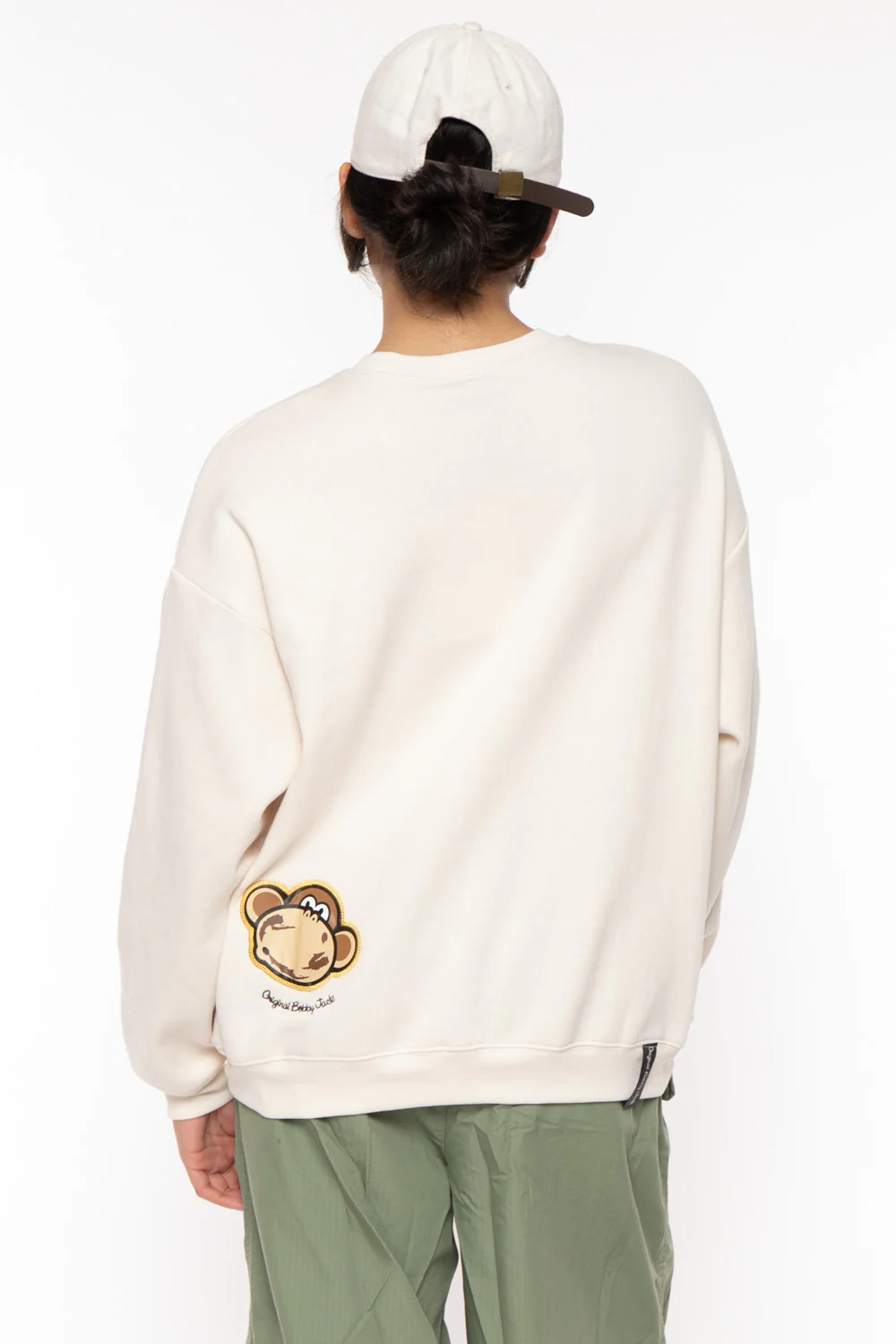 Chocolate - Bobby Jack Oversized Premium Sweatshirt - Ivory - Image 12