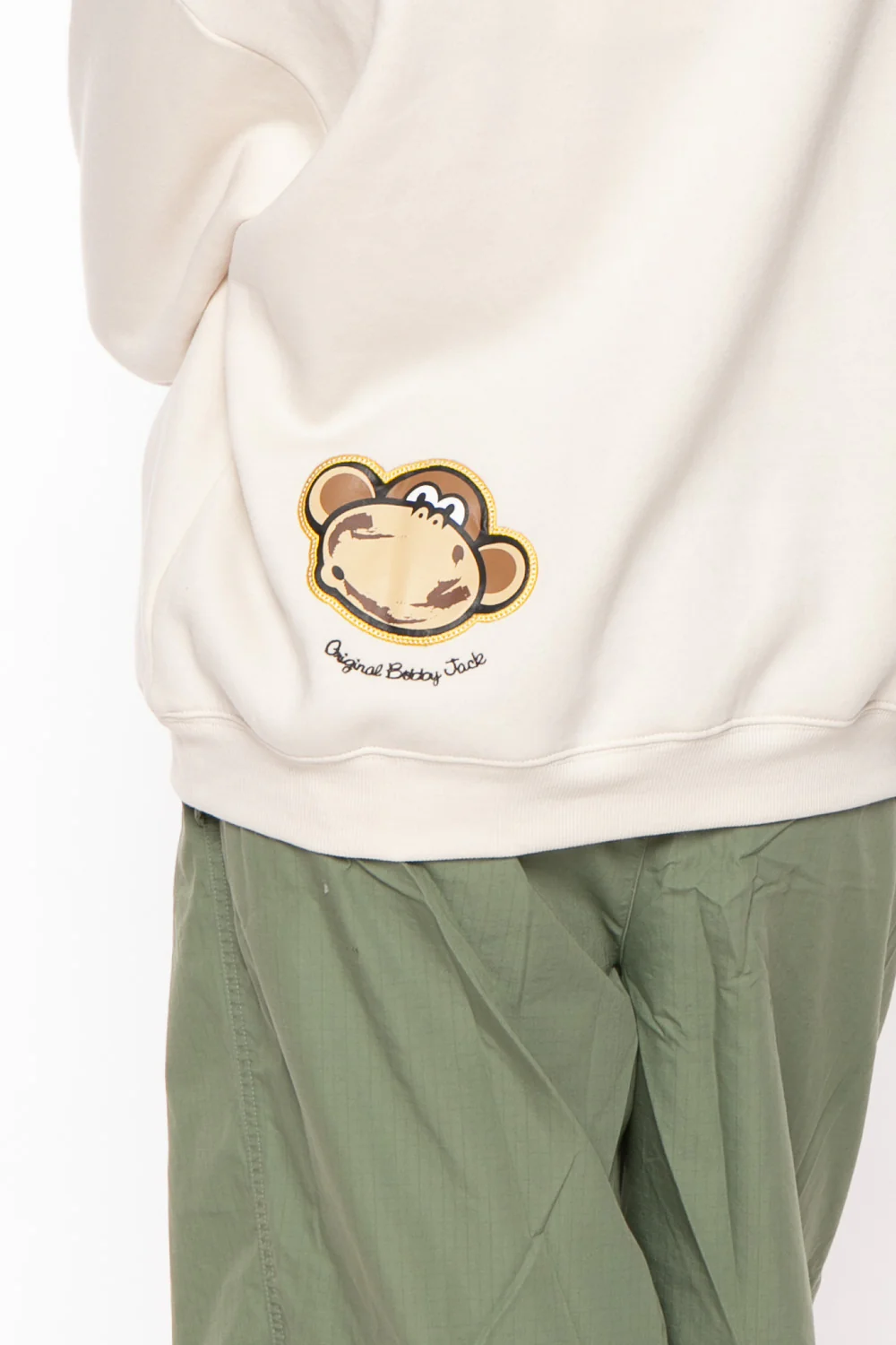 Chocolate - Bobby Jack Oversized Premium Sweatshirt - Ivory - Image 13