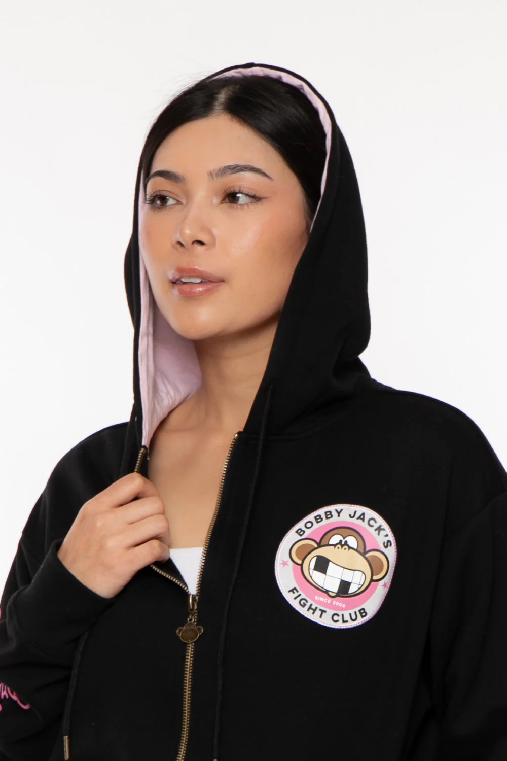 Fight Club - Bobby Jack Oversized Premium Zip Hoodie - Black - Image 11