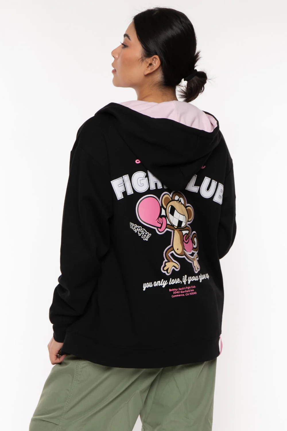 Fight Club - Bobby Jack Oversized Premium Zip Hoodie - Black - Image 15