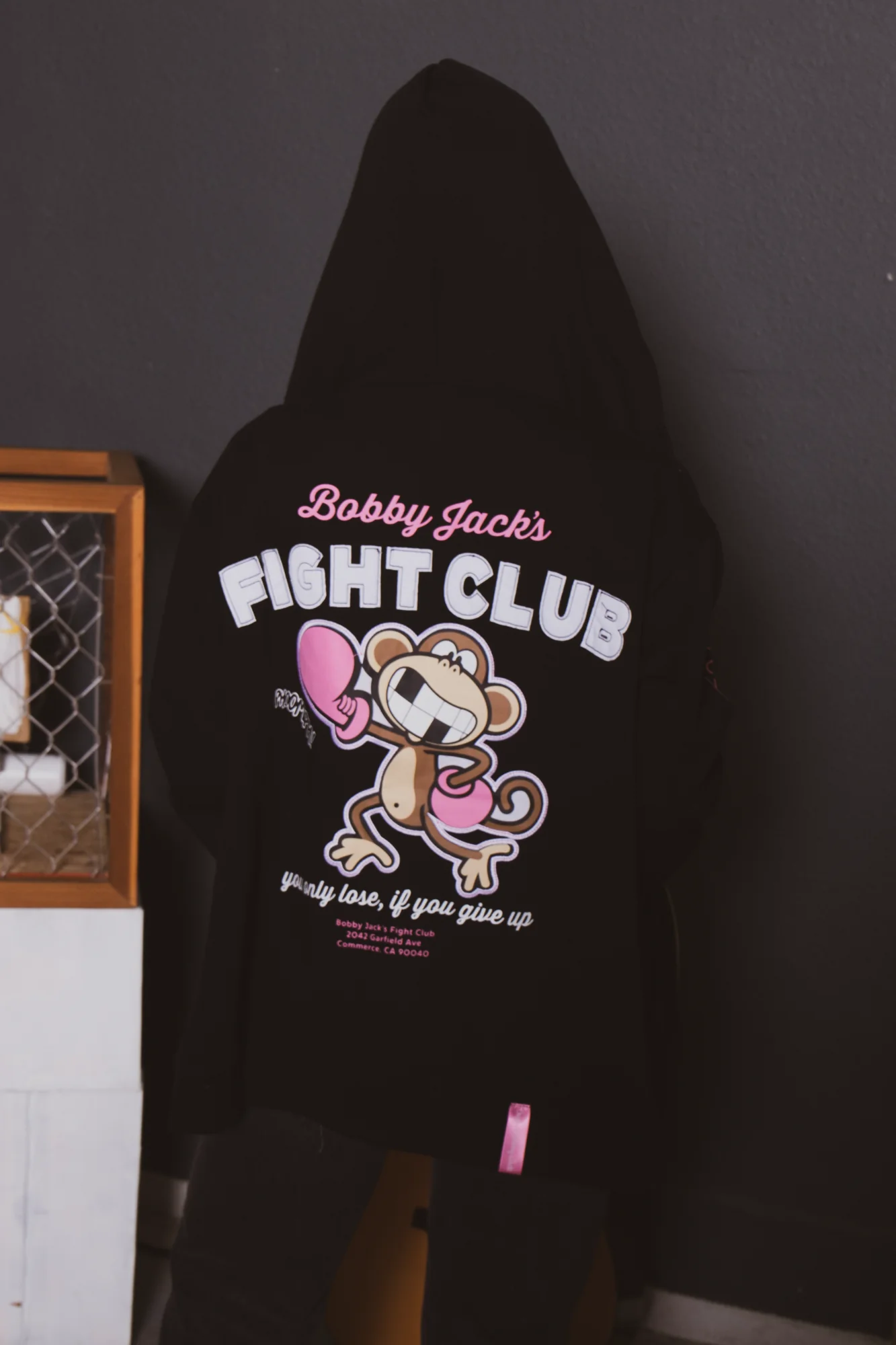 Fight Club - Bobby Jack Oversized Premium Zip Hoodie - Black - Image 4