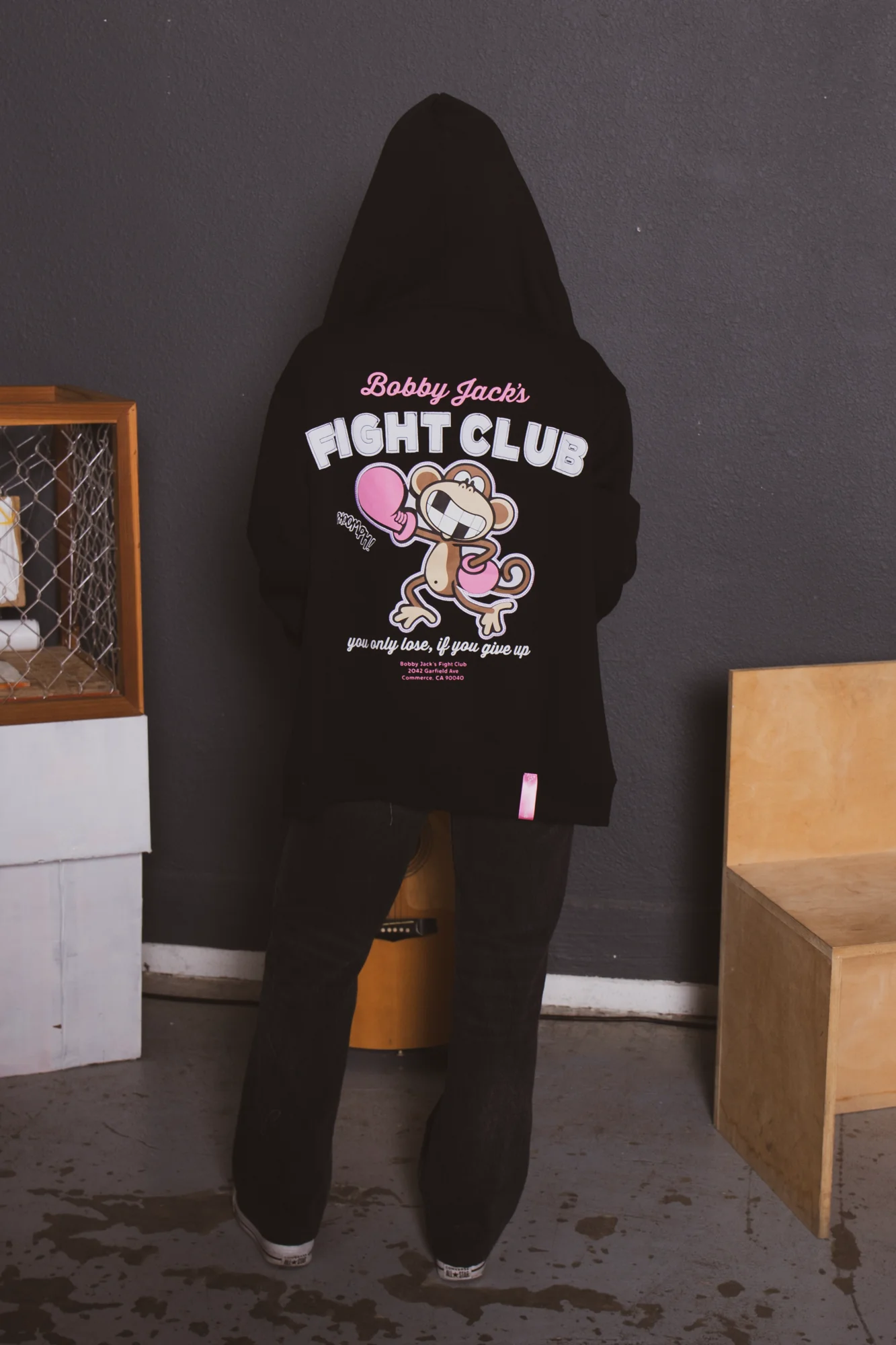 Fight Club - Bobby Jack Oversized Premium Zip Hoodie - Black - Image 5
