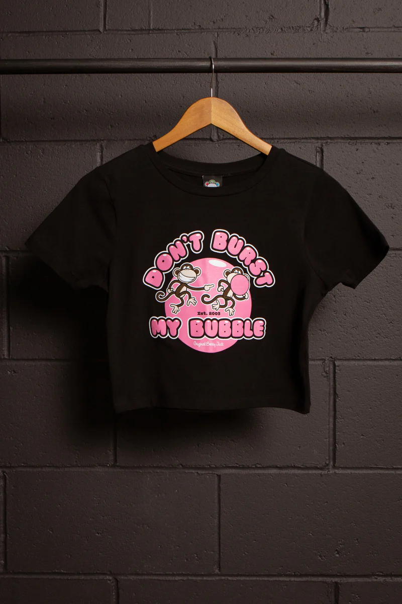 Don't Burst- Bobby Jack Baby Tee - Black - Image 8
