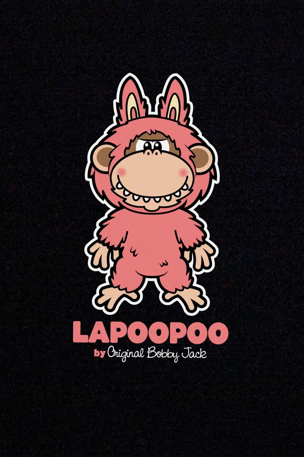 LAPOOPOO - Bobby Jack Baby Tee - Black - Image 3