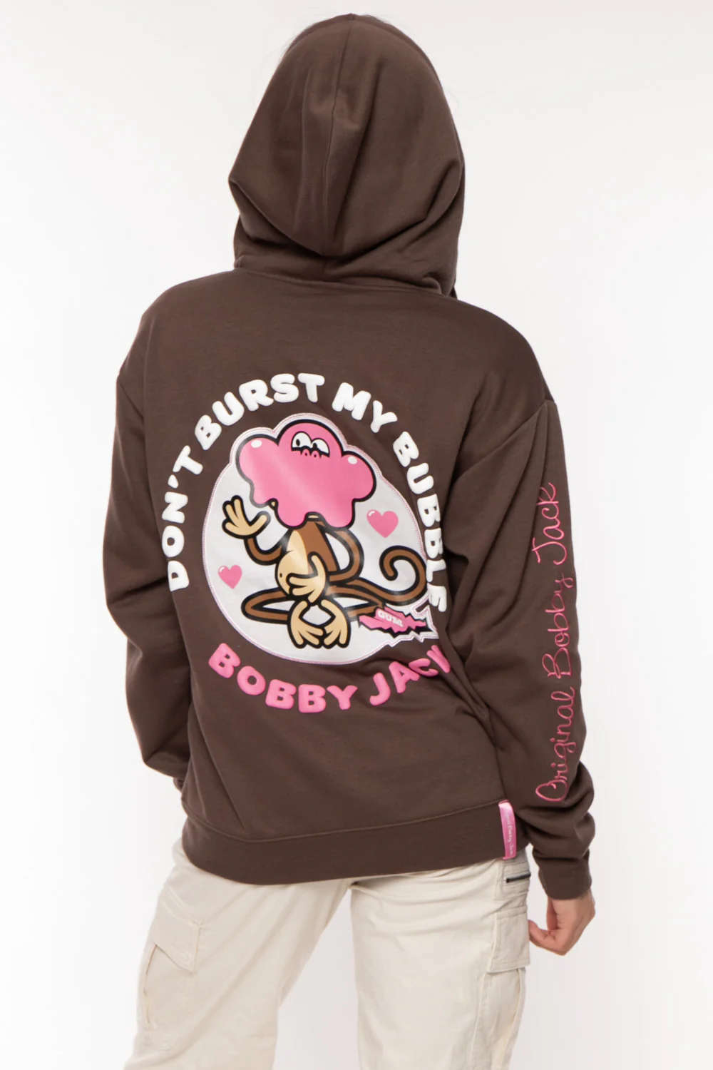Don't Burst - Bobby Jack Oversized Premium Zip Hoodie - Brown - Image 10