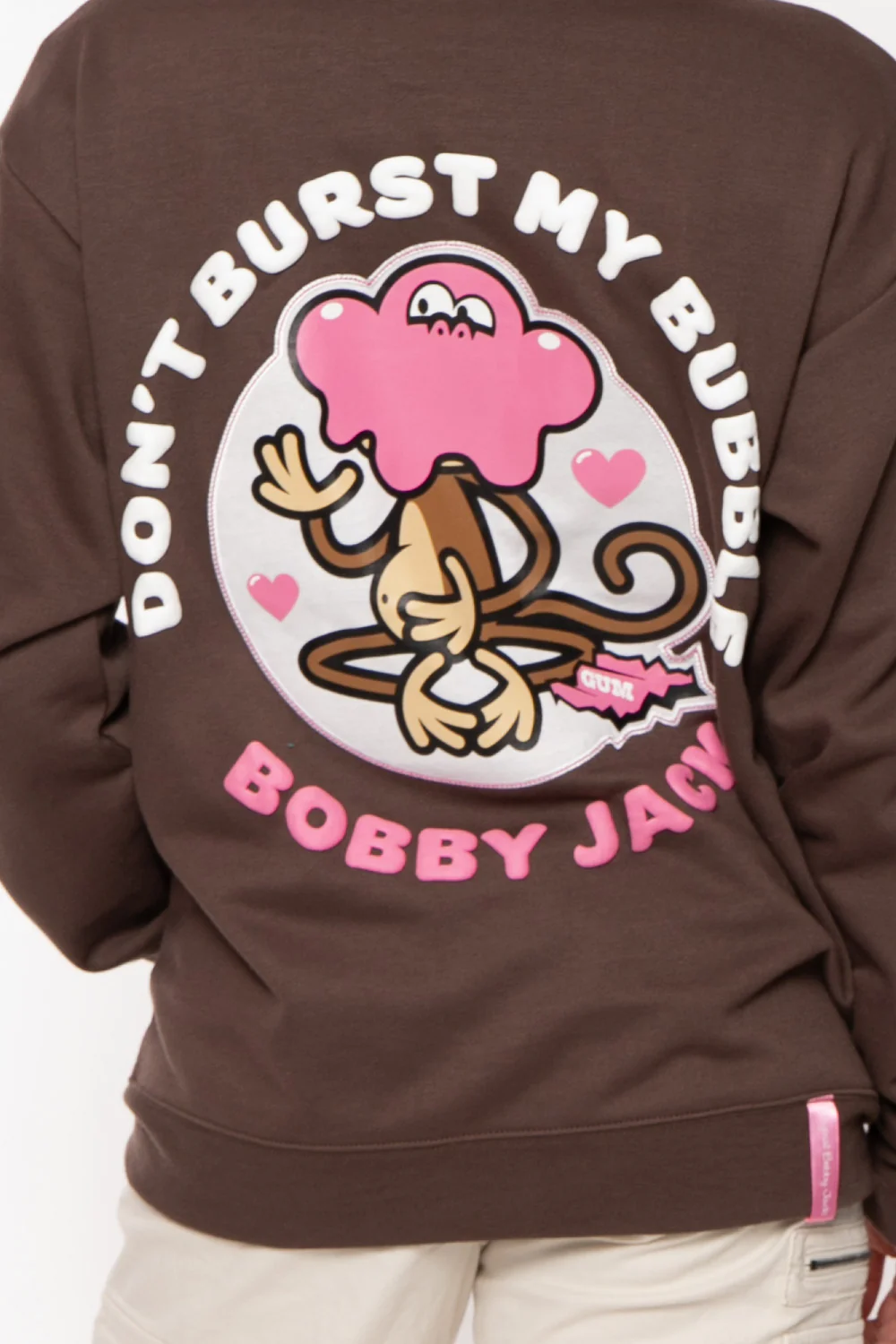 Don't Burst - Bobby Jack Oversized Premium Zip Hoodie - Brown - Image 11
