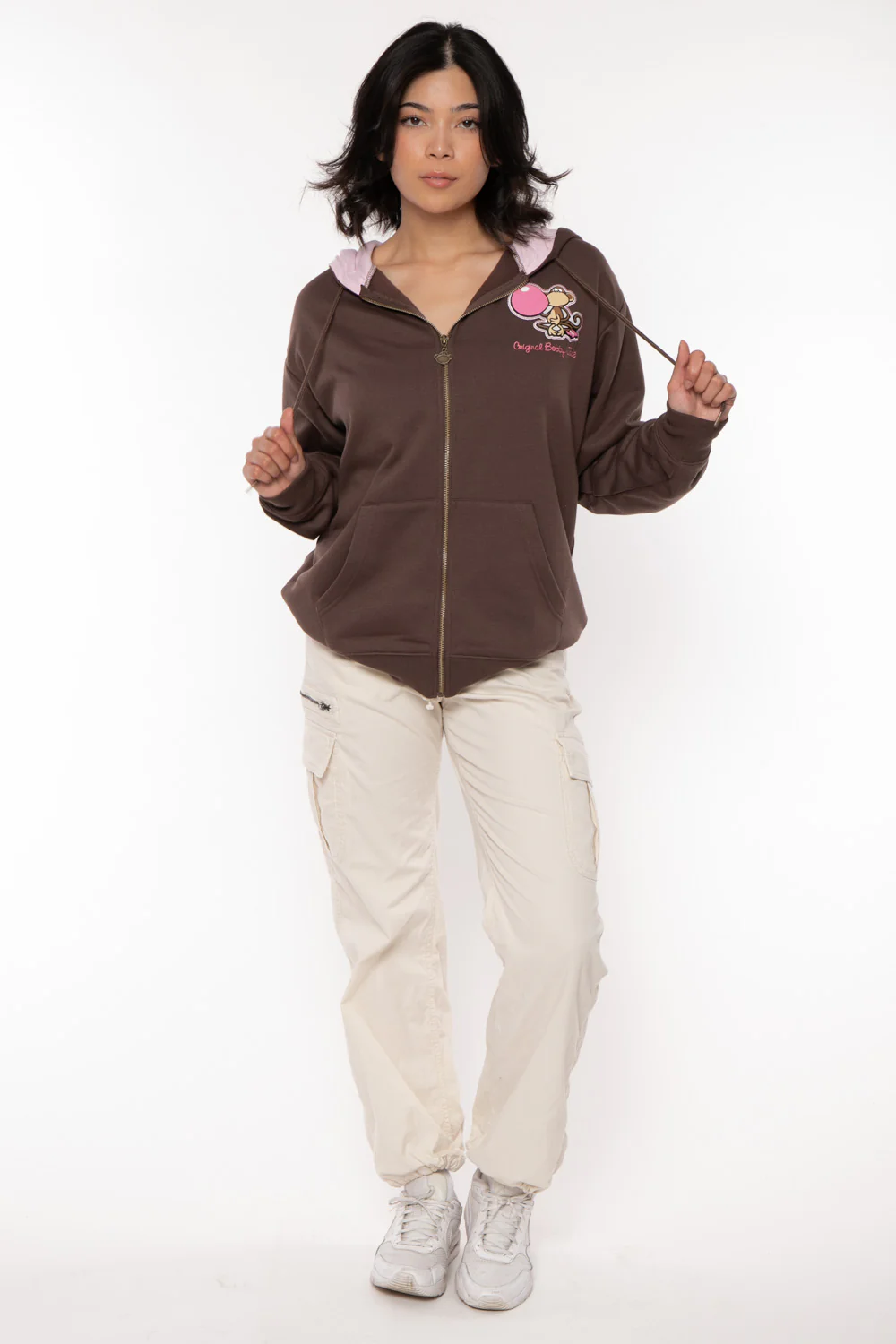 Don't Burst - Bobby Jack Oversized Premium Zip Hoodie - Brown - Image 7