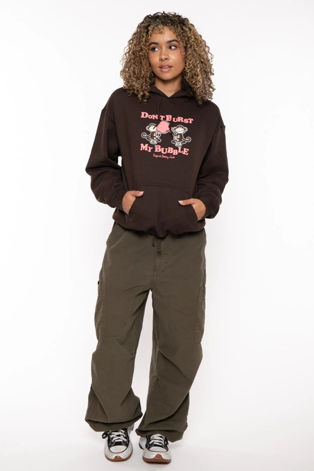 Don't Burst My Bubble - Bobby Jack Hoodie -Brown - Image 3