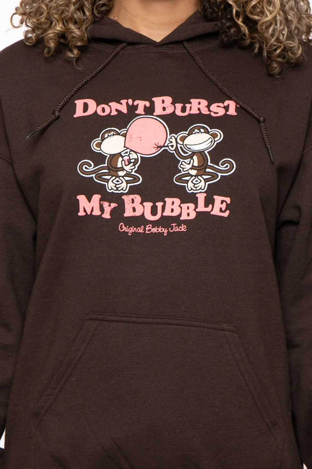 Don't Burst My Bubble - Bobby Jack Hoodie -Brown - Image 4