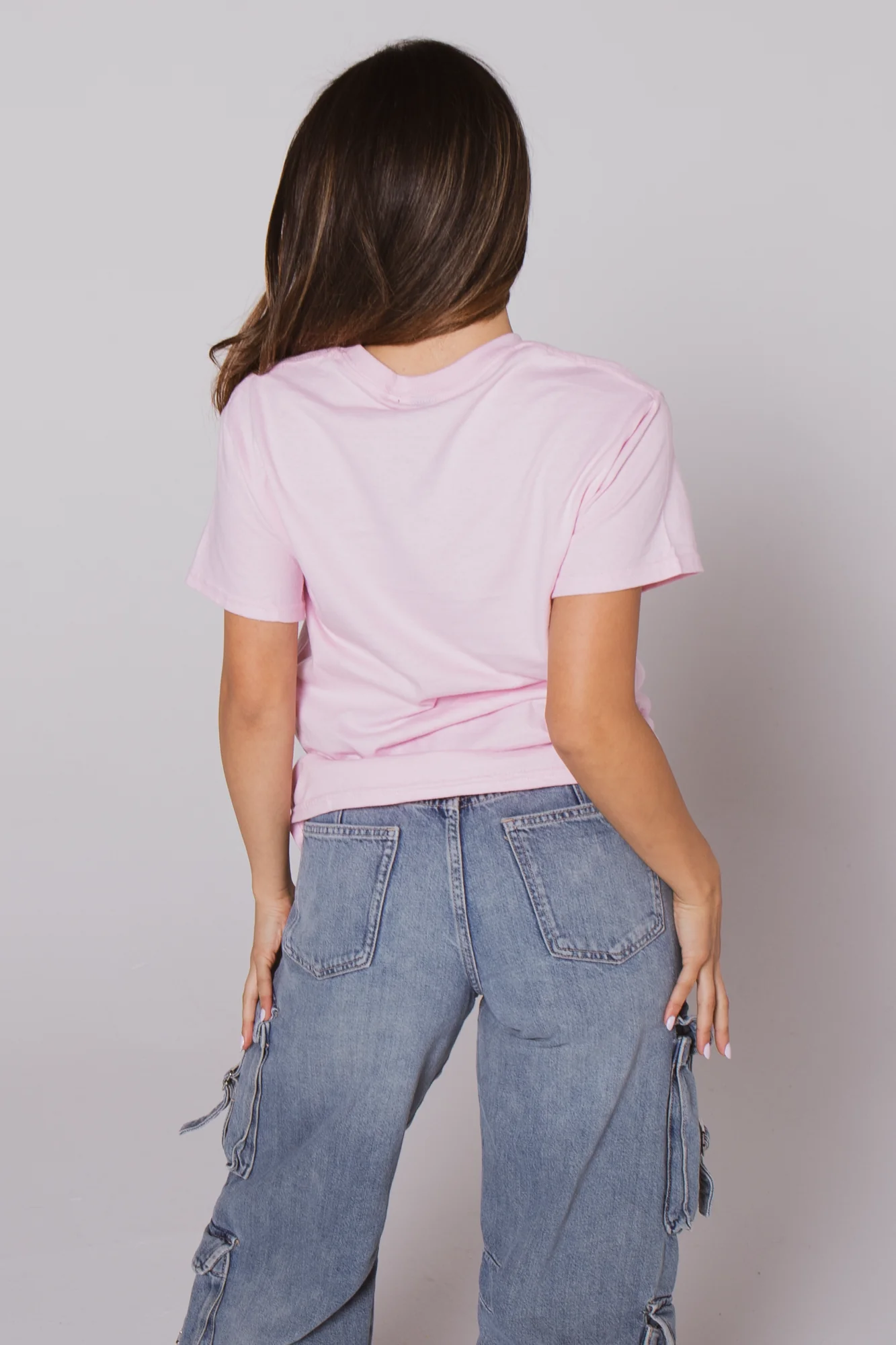 Give Me Chocolate- Bobby Jack Boyfriend T-Shirt - Light Pink - Image 4