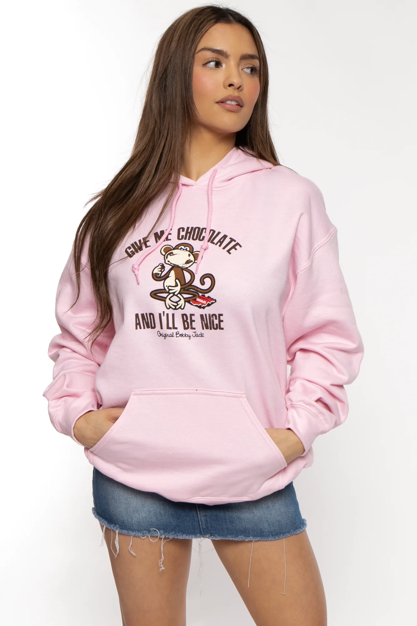 Give Me Chocolate - Bobby Jack Hoodie - Pink - Image 3