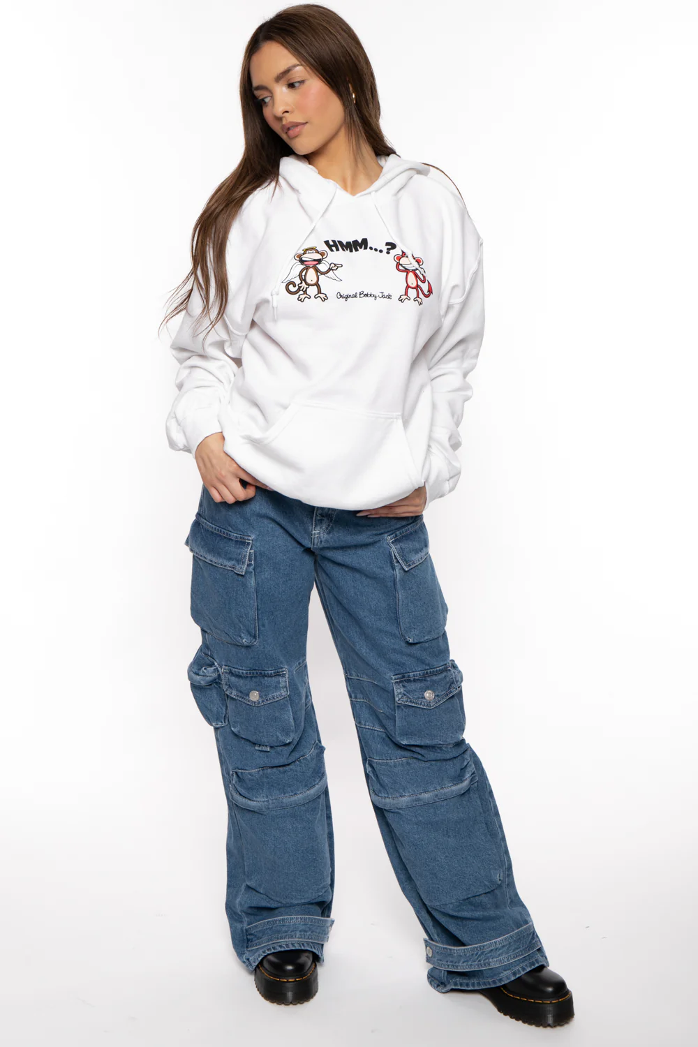 Angel Devil - Bobby Jack Hoodie -White - Image 4