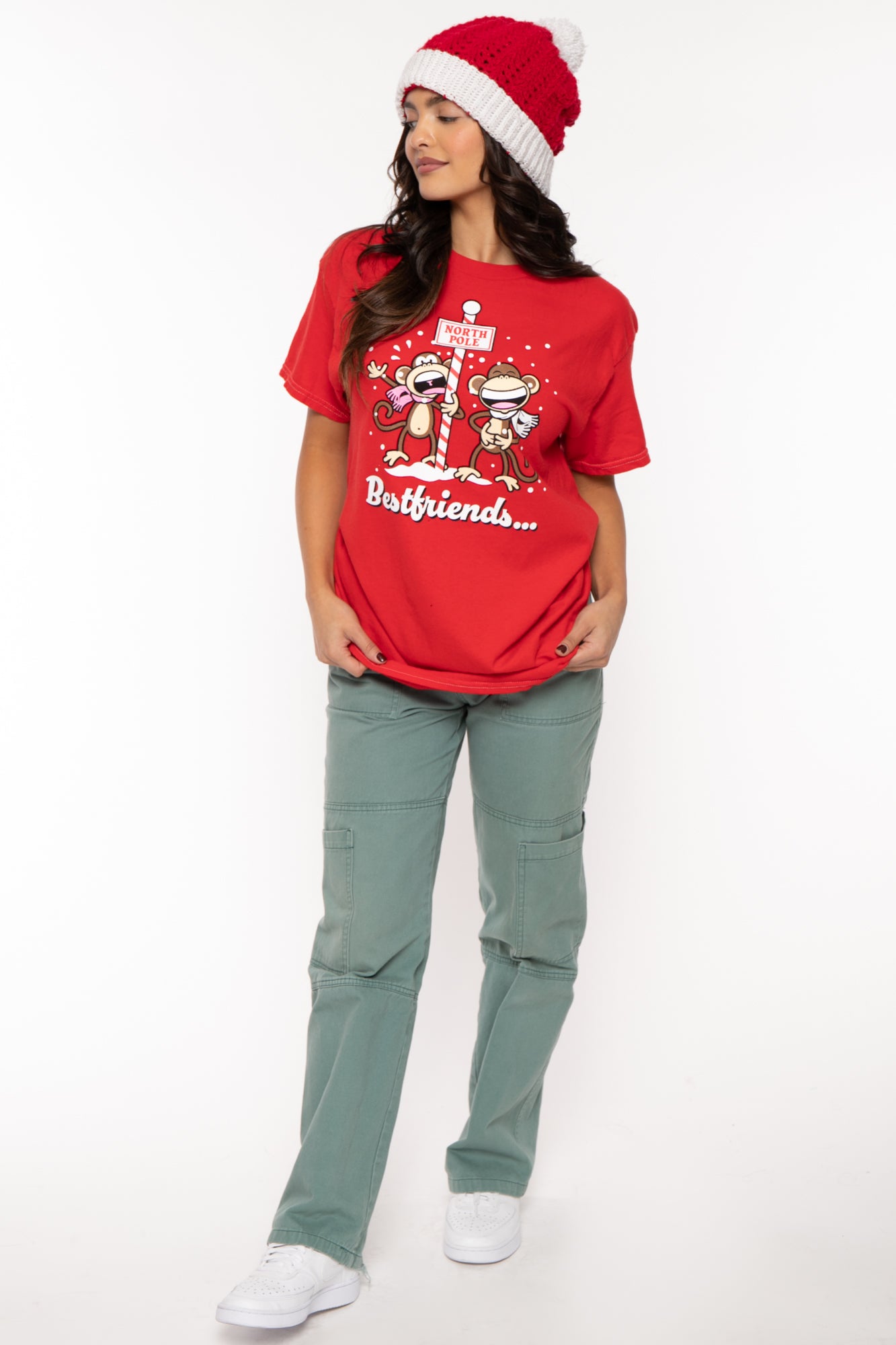 Best Friends - Bobby Jack Holiday Boyfriend T-Shirt - Red - Image 3