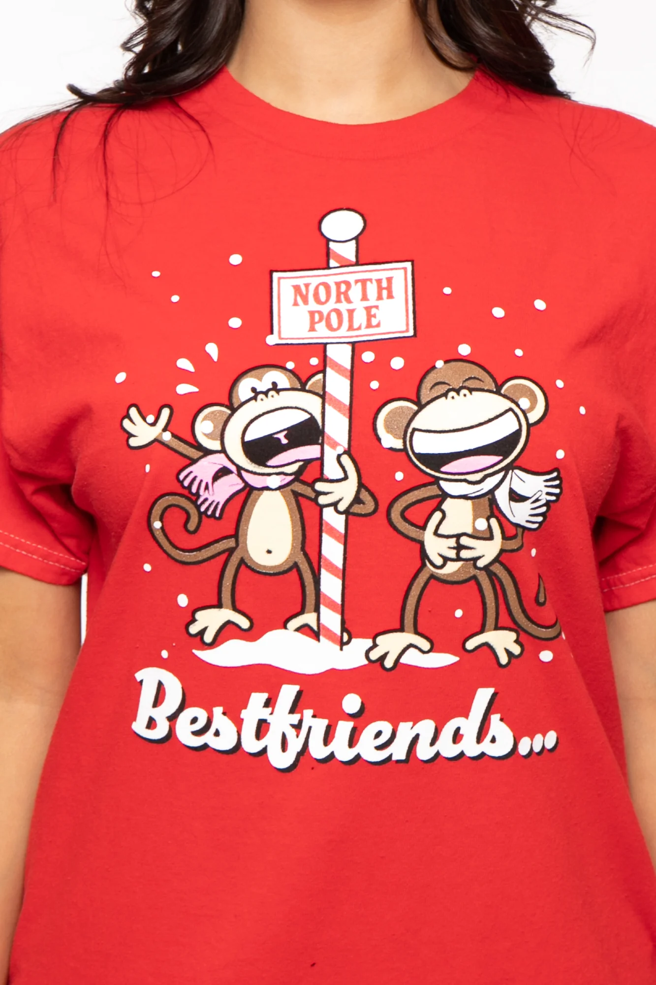 Best Friends - Bobby Jack Holiday Boyfriend T-Shirt - Red - Image 4
