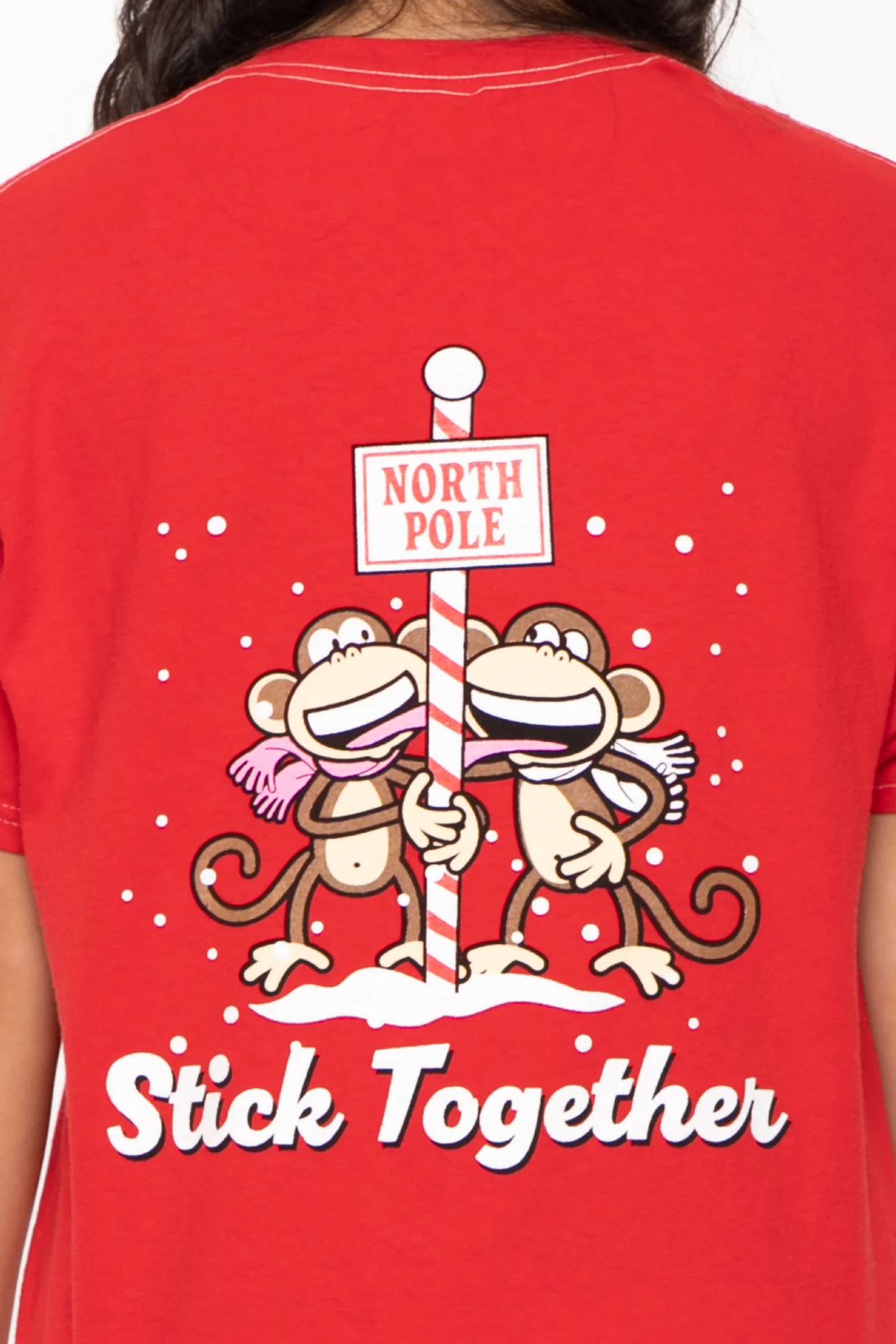 Best Friends - Bobby Jack Holiday Boyfriend T-Shirt - Red - Image 5