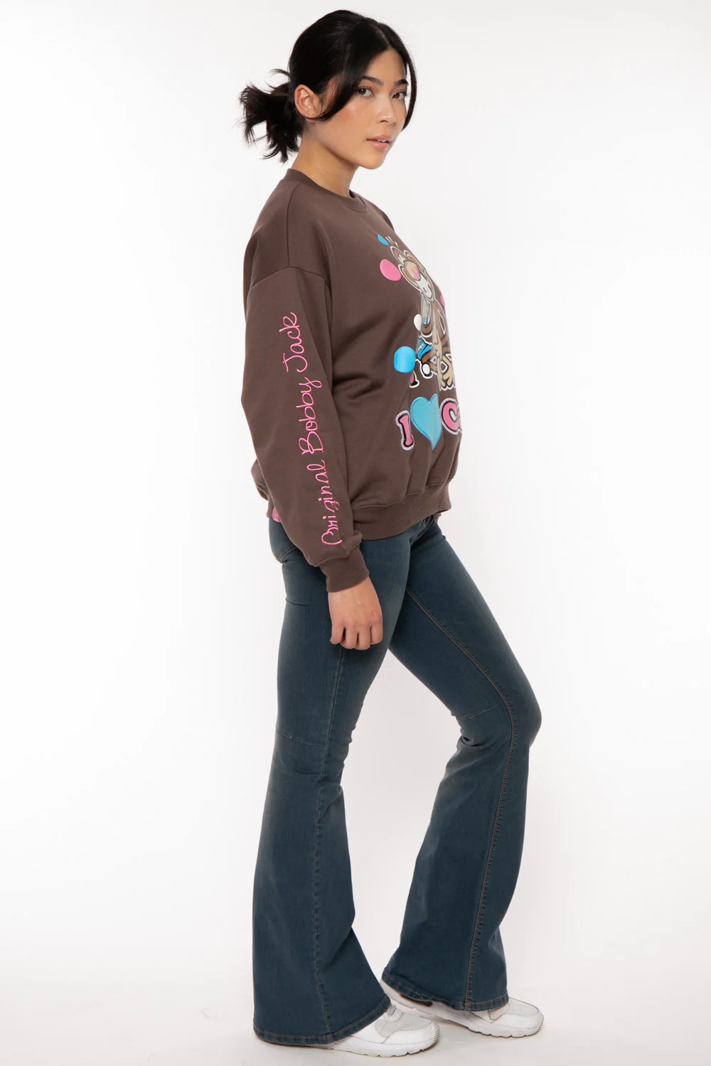 I Love Candy - Bobby Jack Oversized Premium Sweatshirt - Brown - Image 11