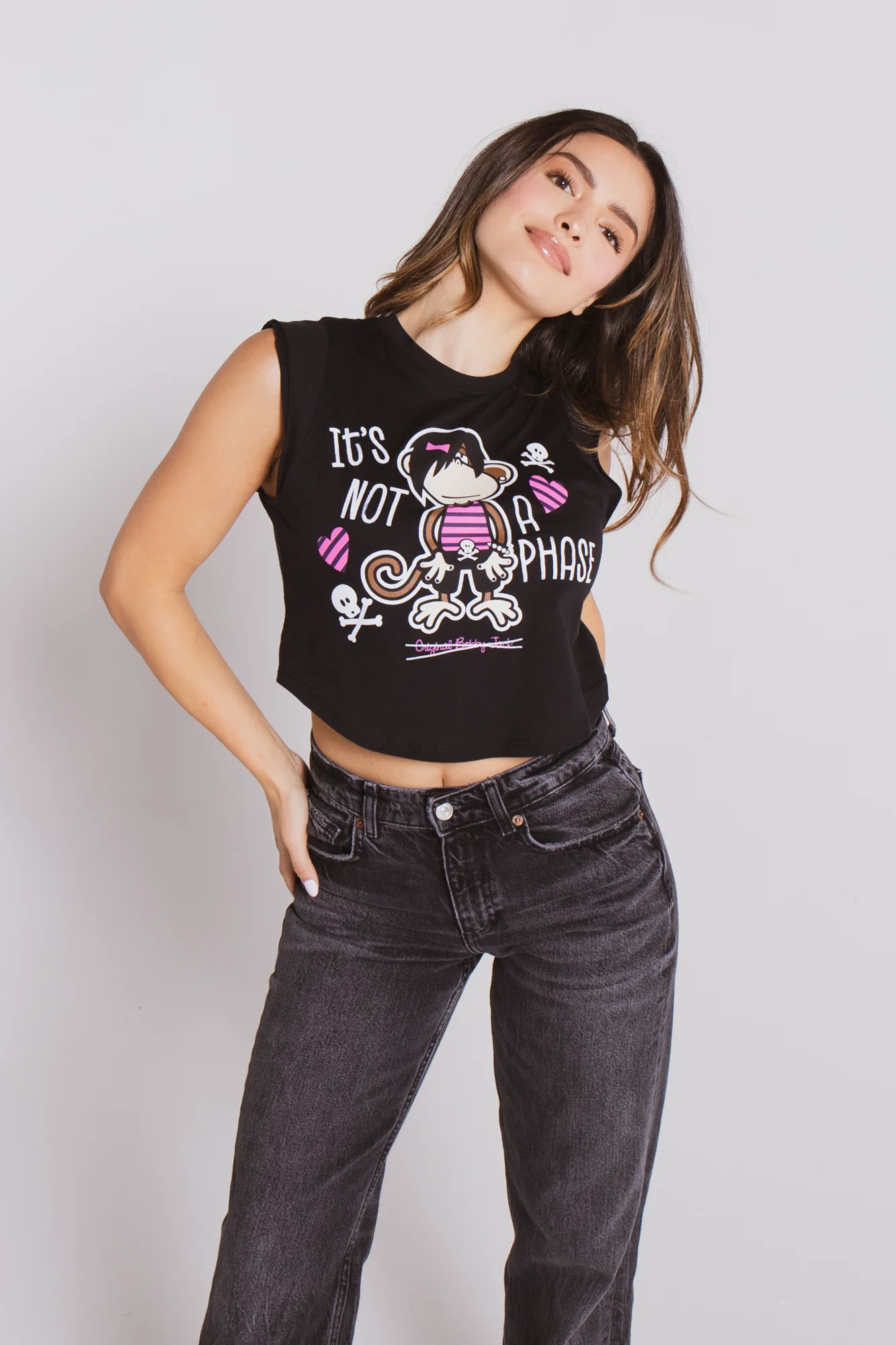 Not A Phase - Bobby Jack Muscle Tee - Black - Image 2