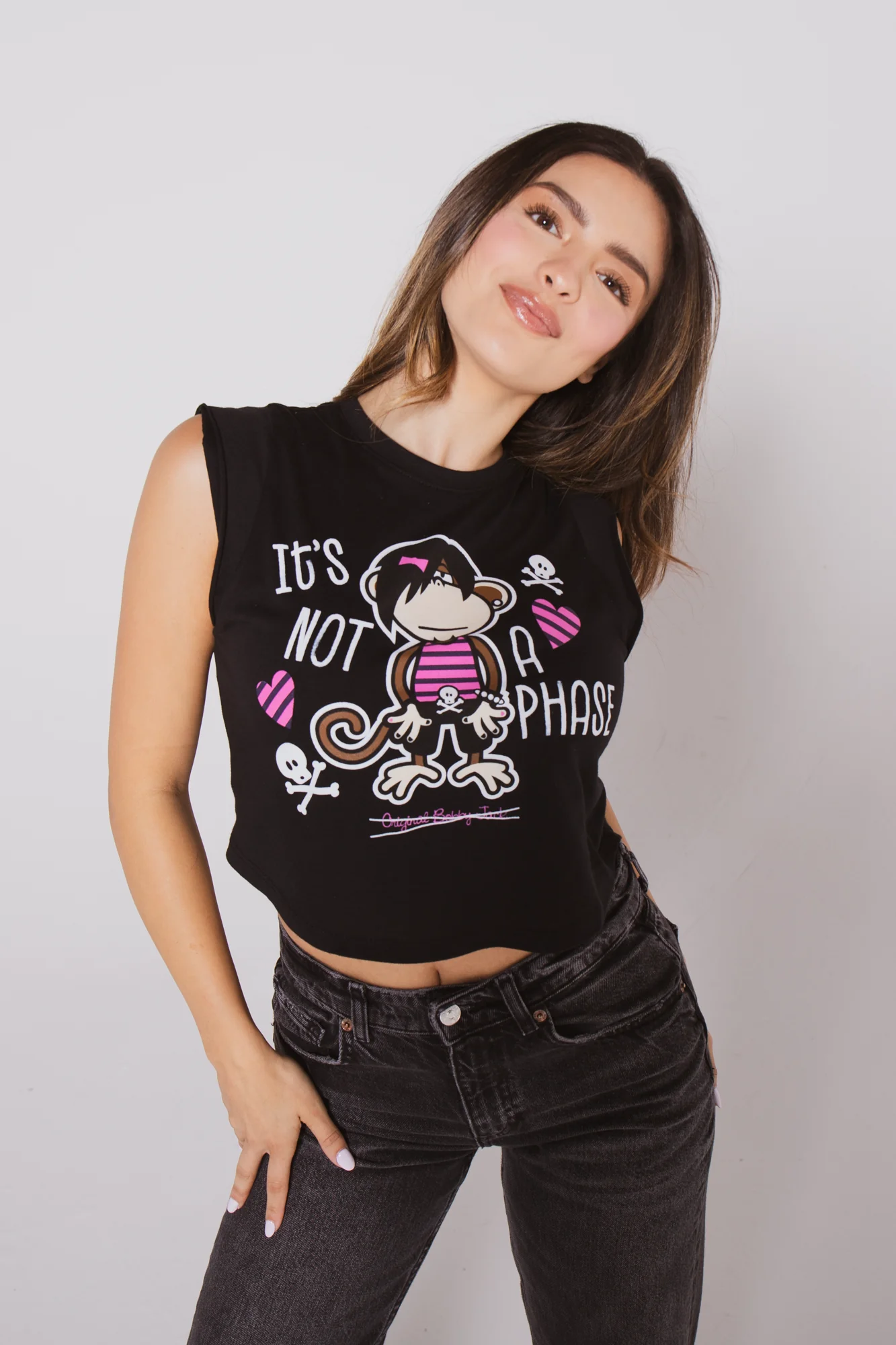 Not A Phase - Bobby Jack Muscle Tee - Black - Image 3