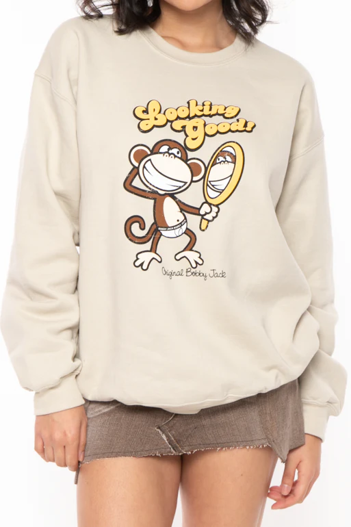 Looking Good - Bobby Jack Crew Sweatshirt - Sand - Image 5