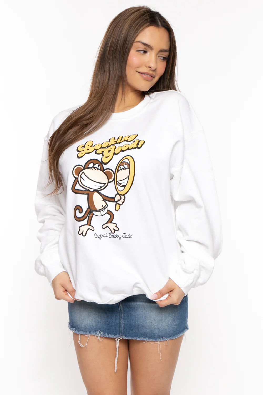 Looking Good - Bobby Jack Crew Sweatshirt - White - Image 2
